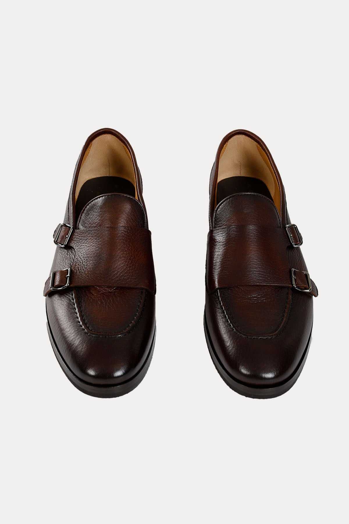 Henderson Vibram Taban Çift Tokalı Deri Loafer Ayakkabı-Libas Trendy Fashion Store