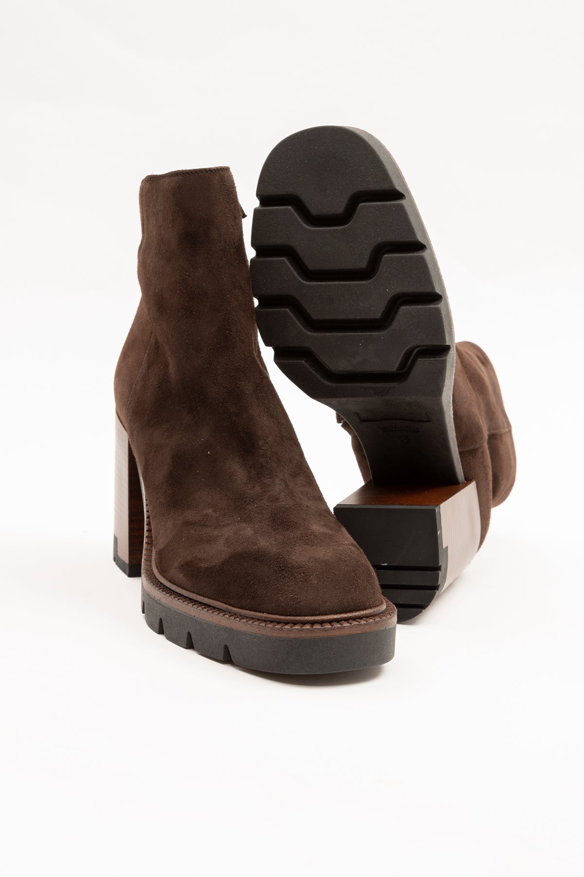 Albano Küt Burun Kalın Topuklu Süet Bot-Libas Trendy Fashion Store