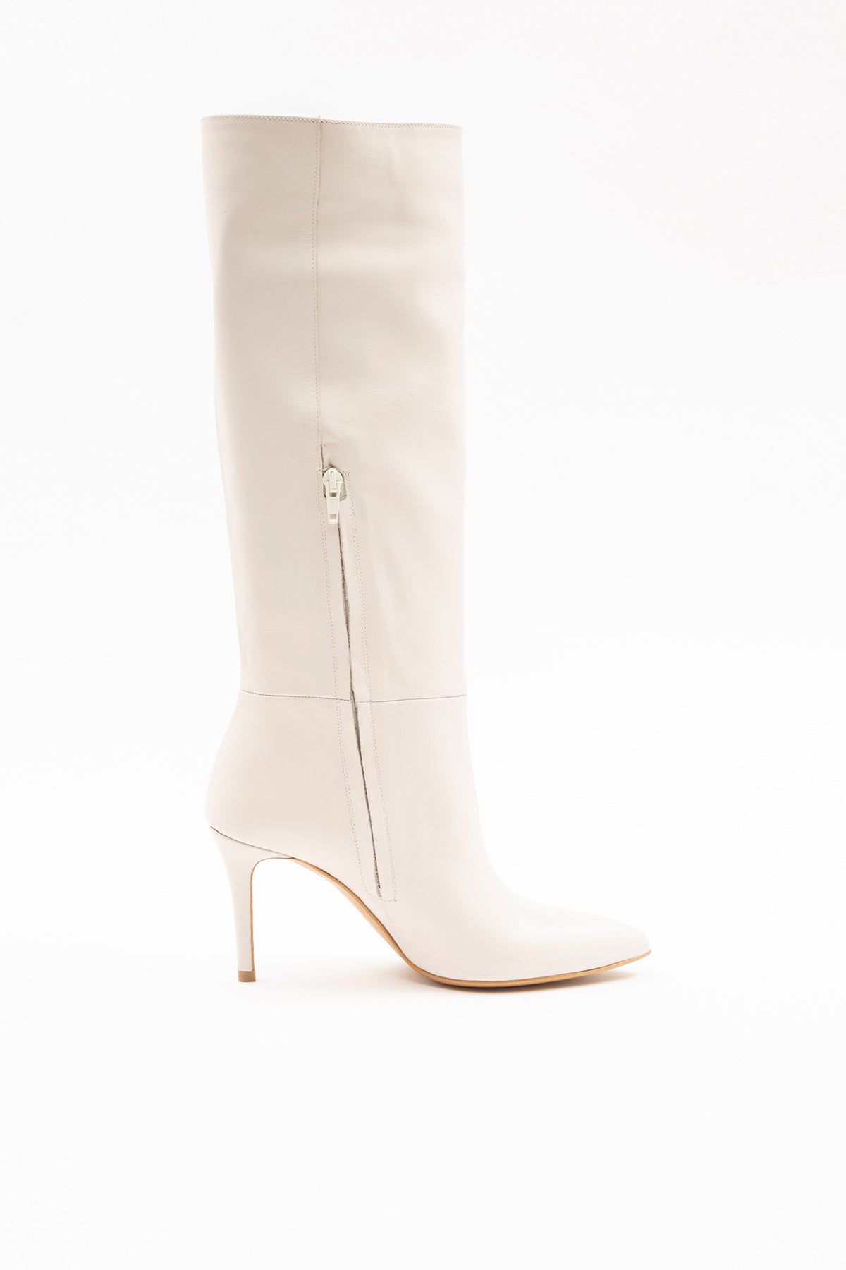 Albano İnce Topuklu Sivri Burun Deri Çizme-Libas Trendy Fashion Store
