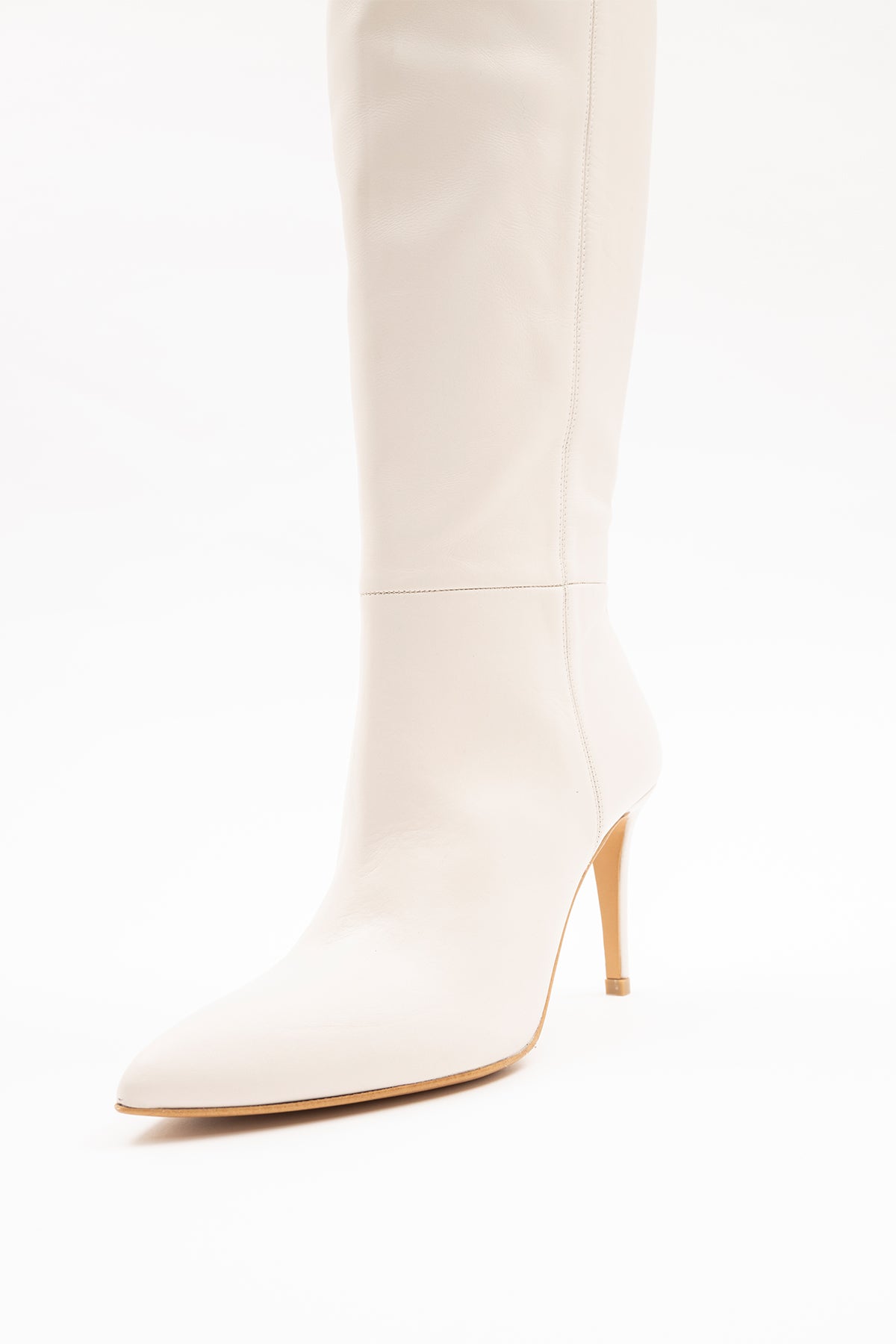 Albano İnce Topuklu Sivri Burun Deri Çizme-Libas Trendy Fashion Store