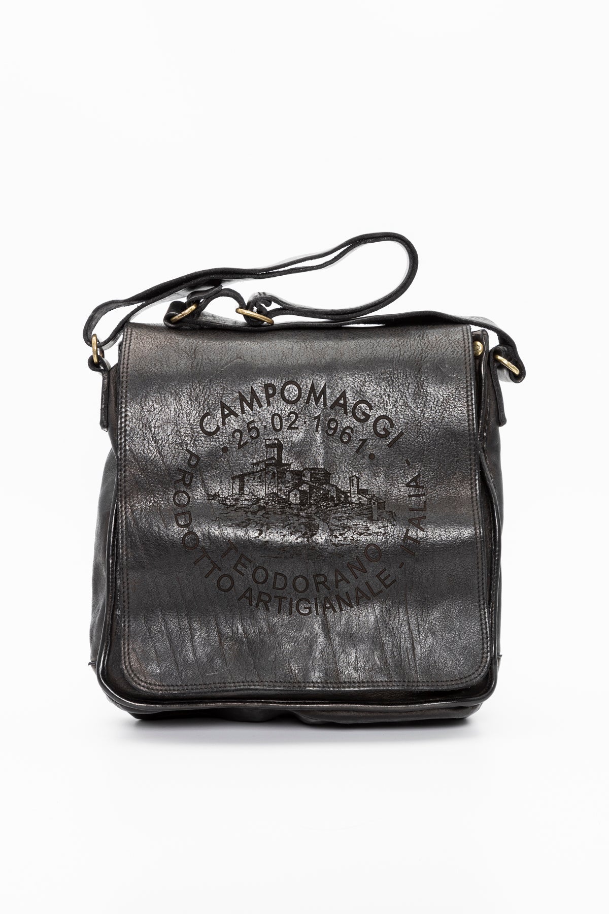 Campomaggi Logolu Deri Omuz Çantası-Libas Trendy Fashion Store