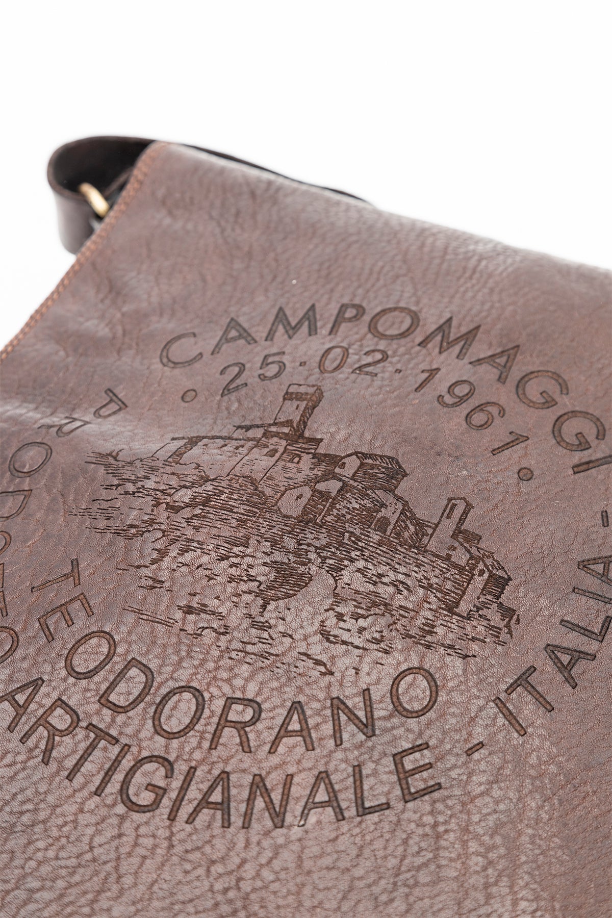 Campomaggi Logolu Deri Omuz Çantası-Libas Trendy Fashion Store