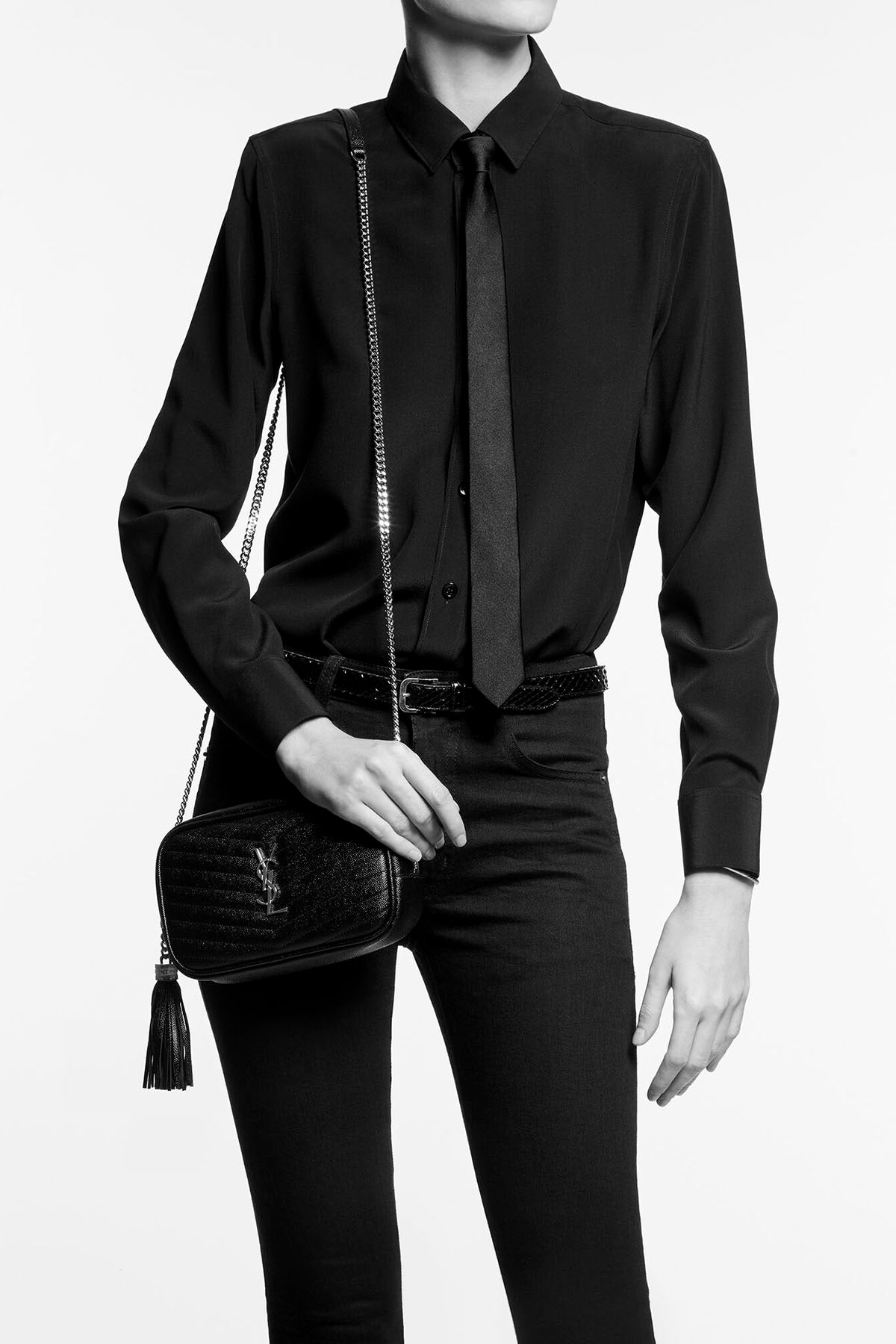 Saint Laurent Zincir Askılı Deri Omuz Çantası-Libas Trendy Fashion Store