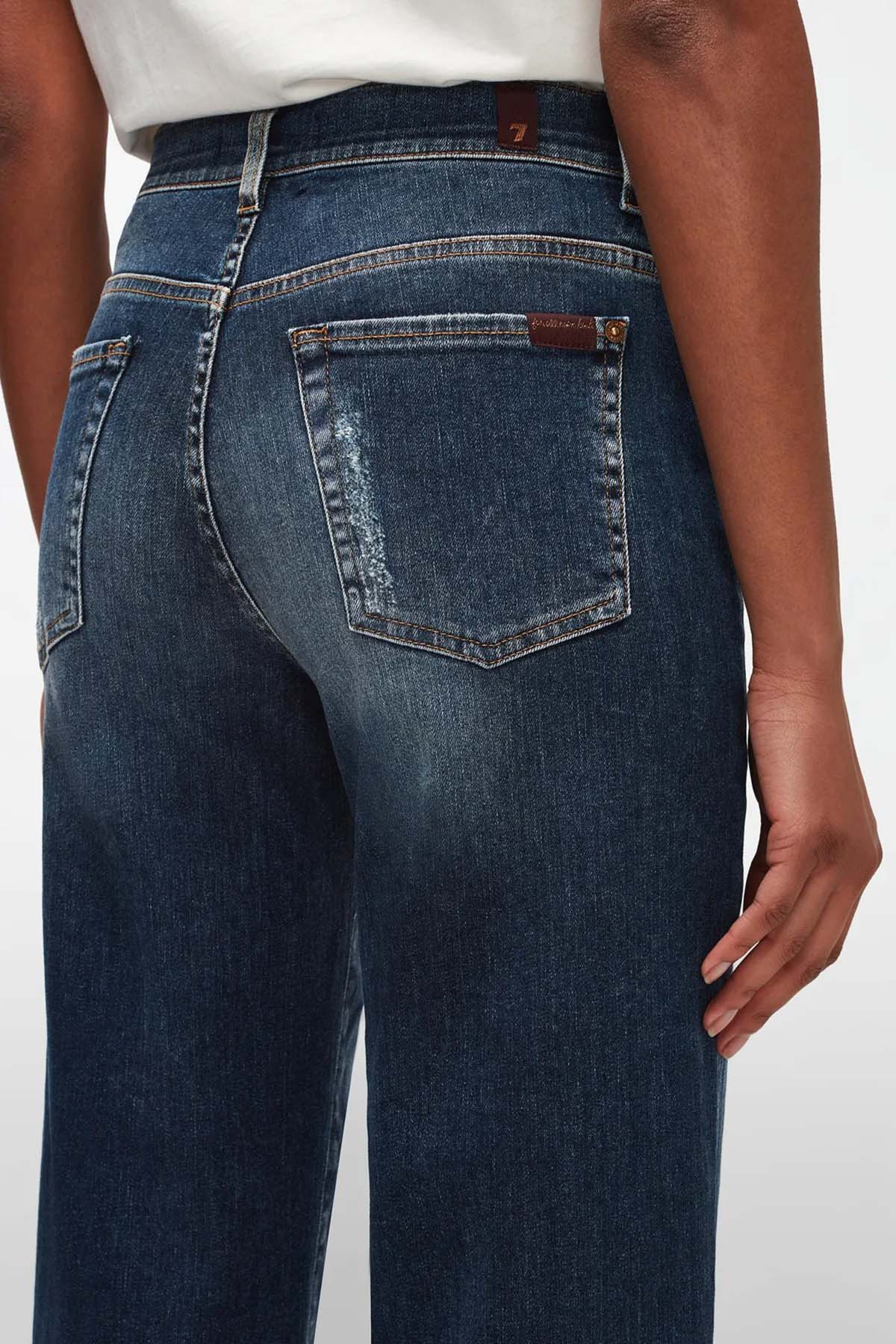 7 For All Mankind Modern Straight Fit Crop Paça Jeans-Libas Trendy Fashion Store