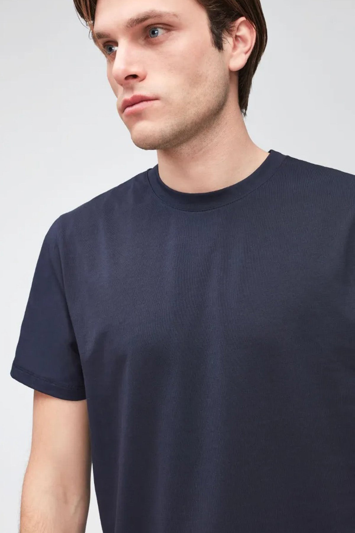 7 For All Mankind Yuvarlak Yaka Luxe Performance Streç T-shirt-Libas Trendy Fashion Store