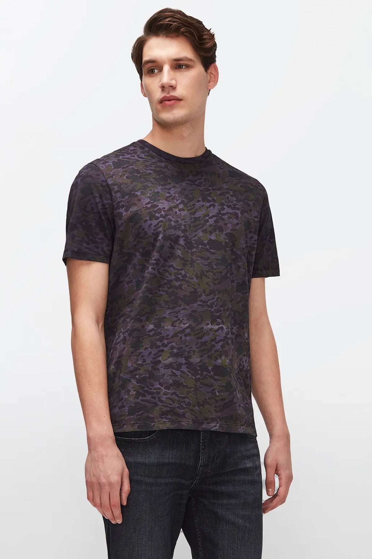 7 For All Mankind Yuvarlak Yaka Kamuflaj T-shirt-Libas Trendy Fashion Store