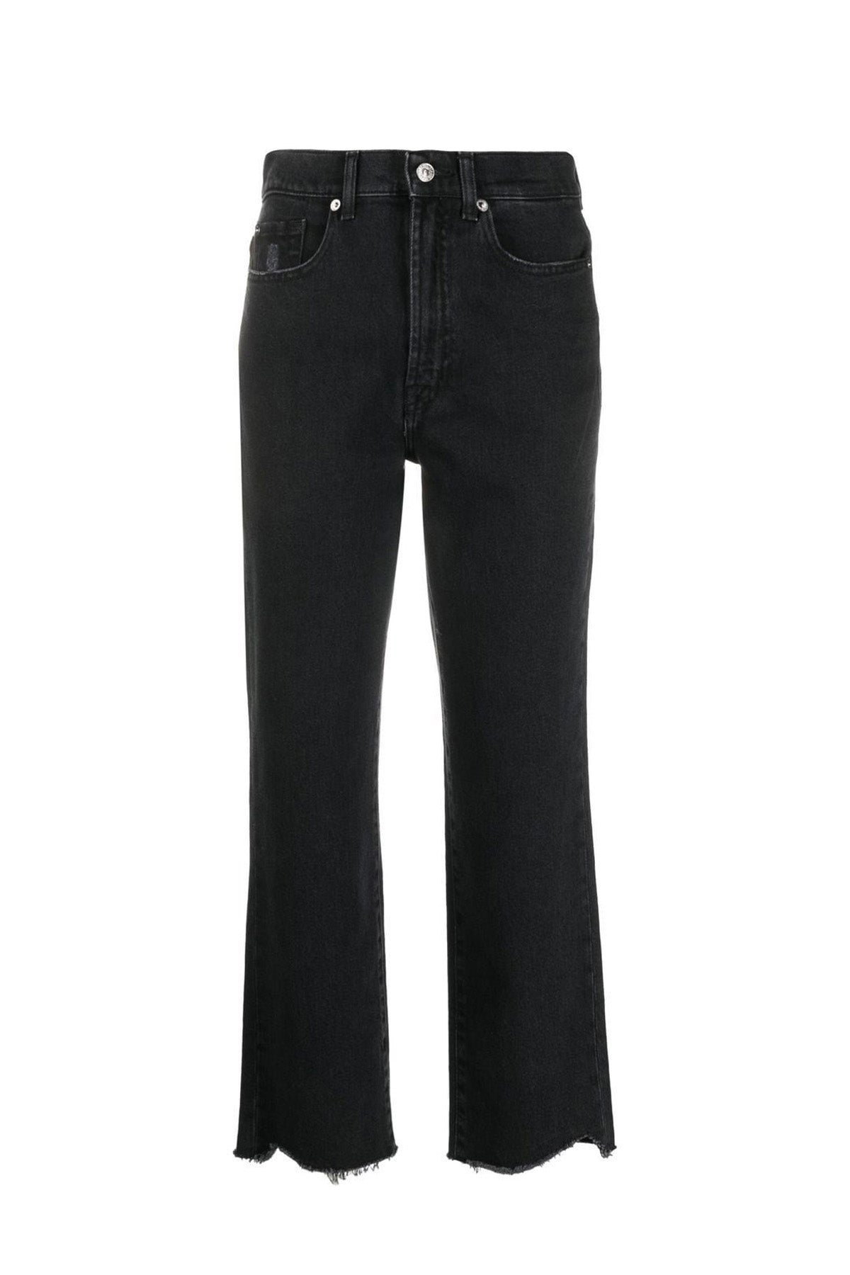 7 For All Mankind Logan Stovepipe Yüksek Bel Crop Paça Jeans-Libas Trendy Fashion Store