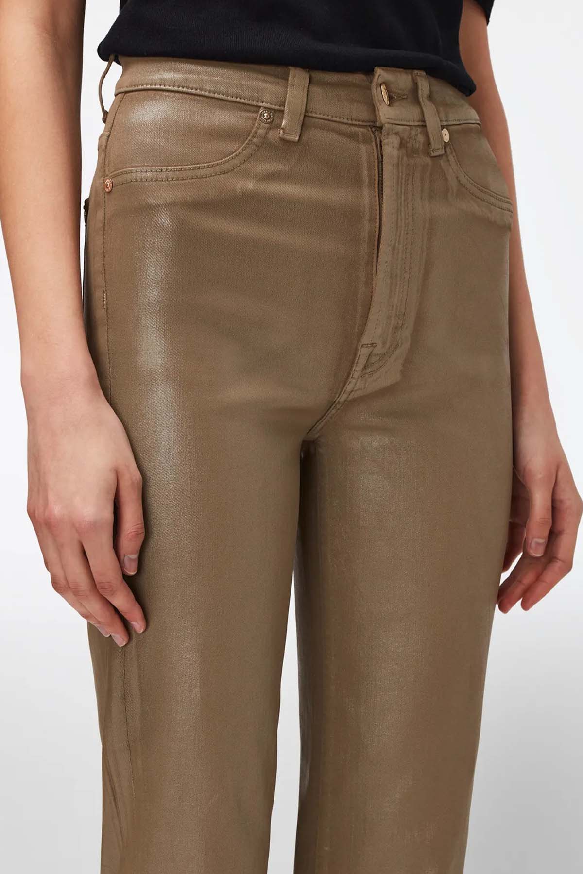 7 For All Mankind Logan Stovepipe Yüksek Bel Crop Paça Jeans-Libas Trendy Fashion Store