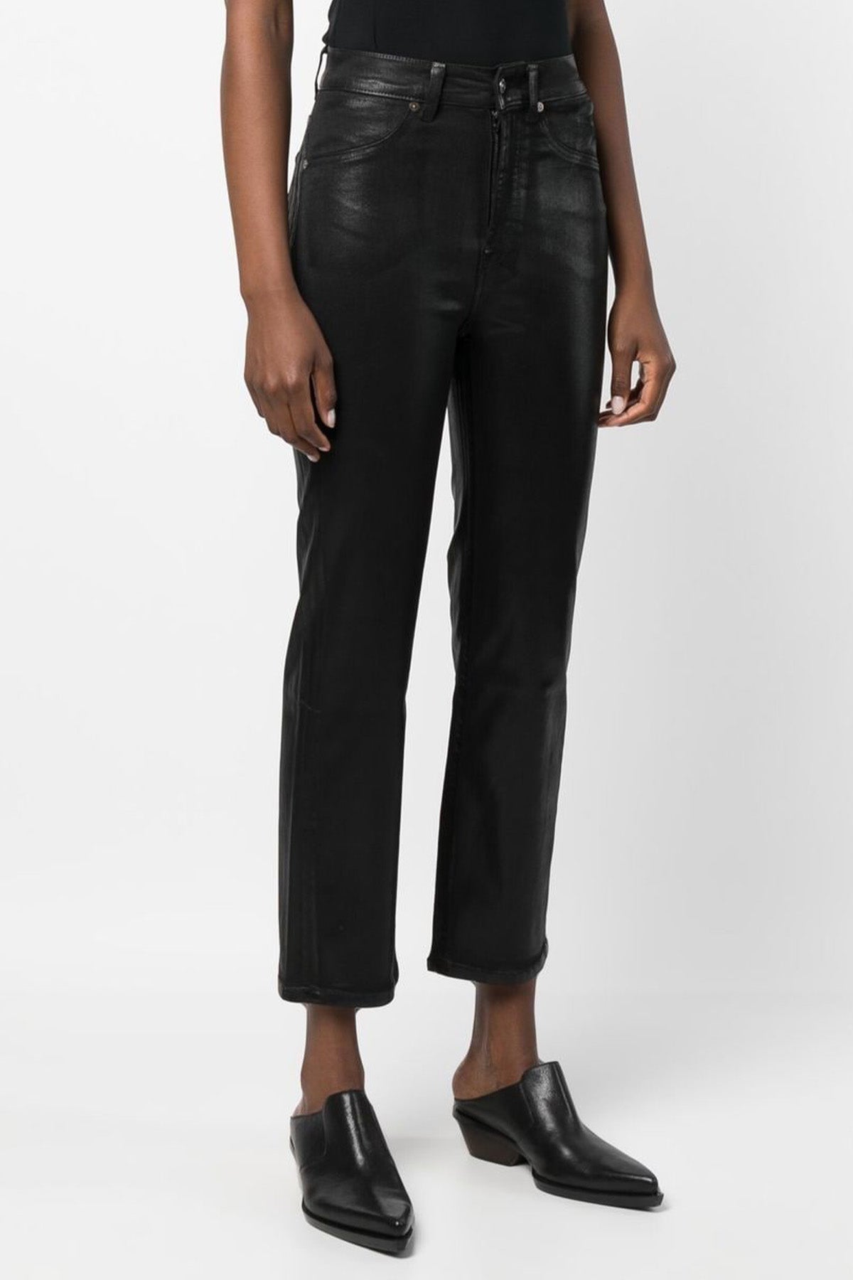 7 For All Mankind Logan Stovepipe Yüksek Bel Crop Paça Jeans-Libas Trendy Fashion Store