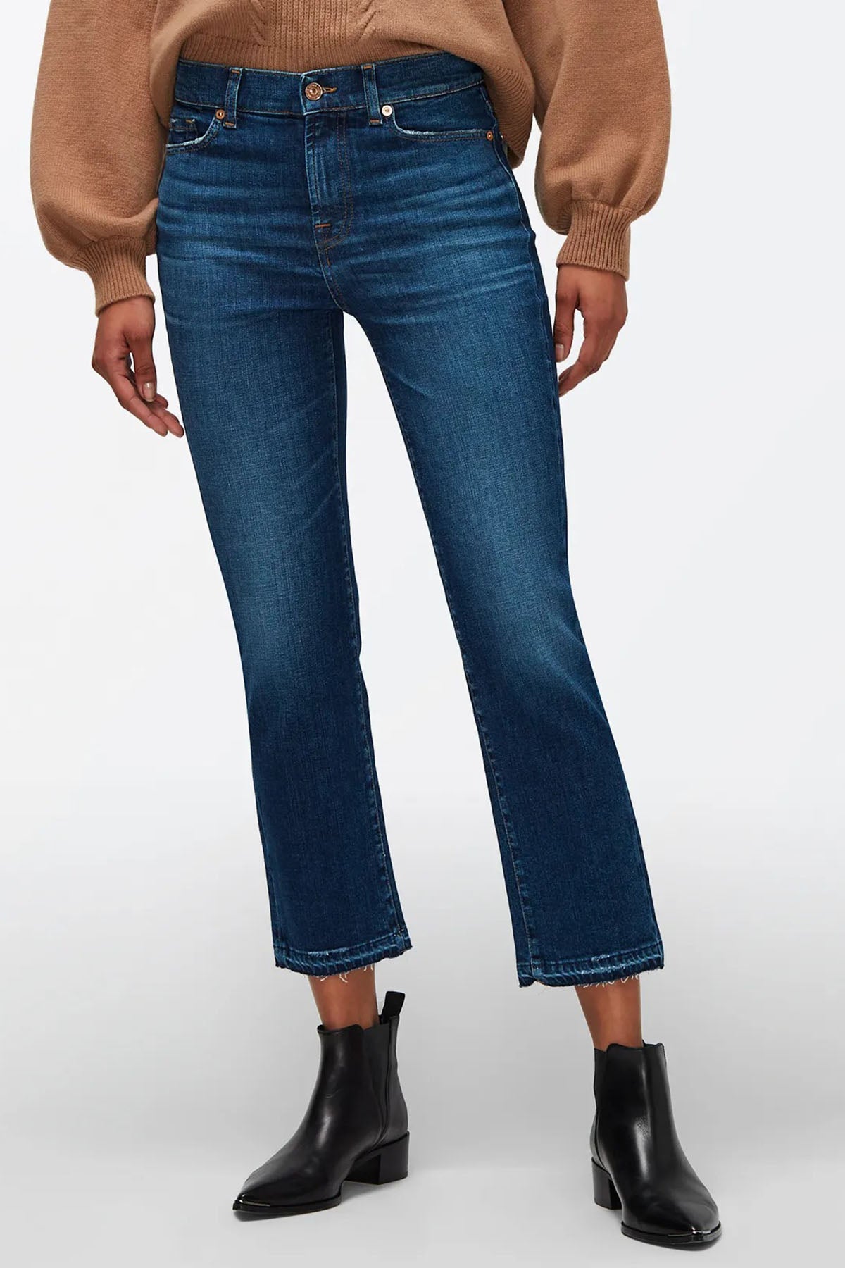7 For All Mankind The Straight Crop Slim Illusion Jeans-Libas Trendy Fashion Store