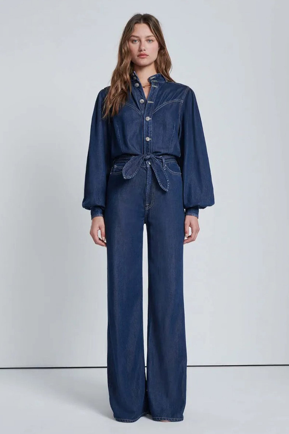 7 For All Mankind Belden Kuşaklı Denim Tulum-Libas Trendy Fashion Store