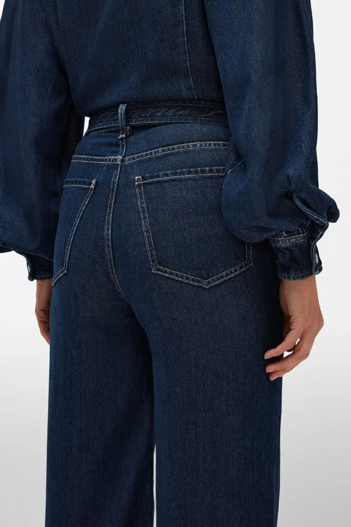 7 For All Mankind Belden Kuşaklı Denim Tulum-Libas Trendy Fashion Store