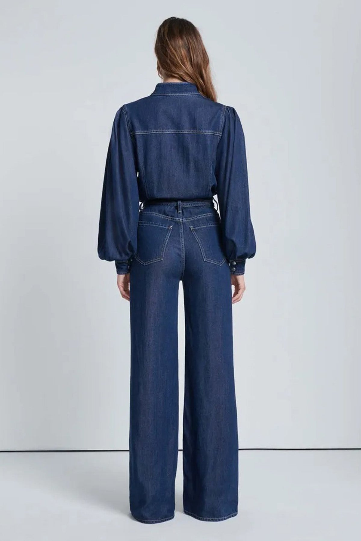 7 For All Mankind Belden Kuşaklı Denim Tulum-Libas Trendy Fashion Store