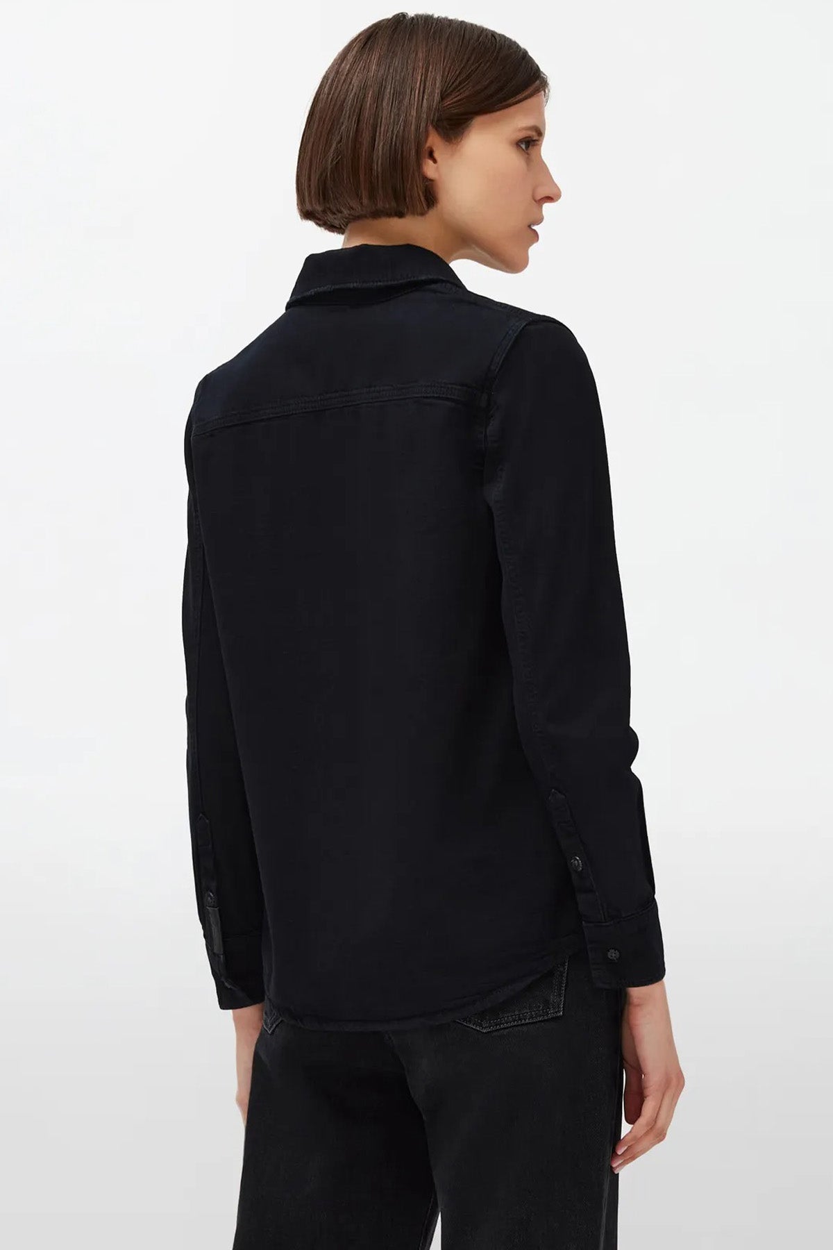 7 For All Mankind Kapak Cepli Denim Gömlek-Libas Trendy Fashion Store