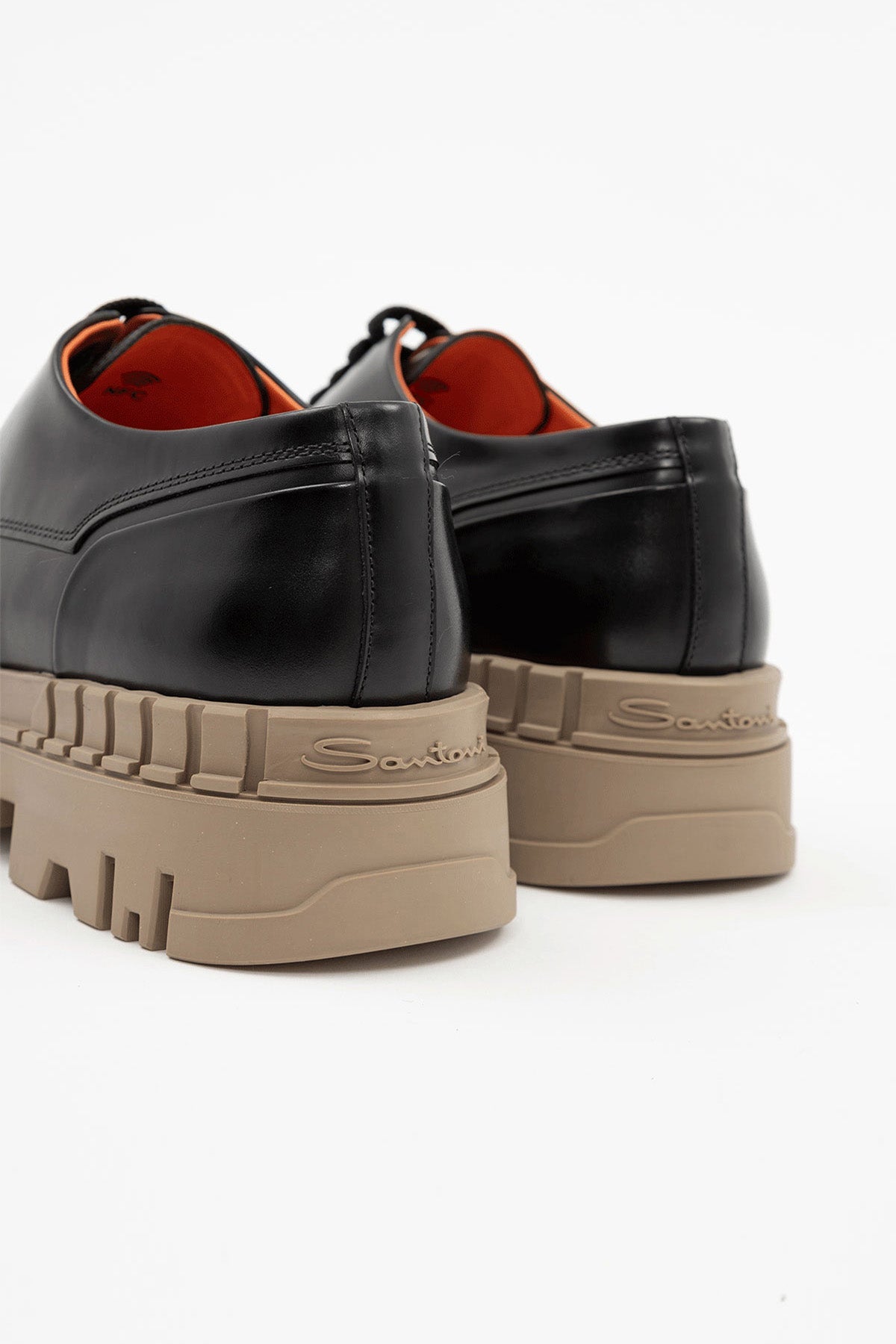 Santoni Kontrast Tabanlı Deri Casual Ayakkabı