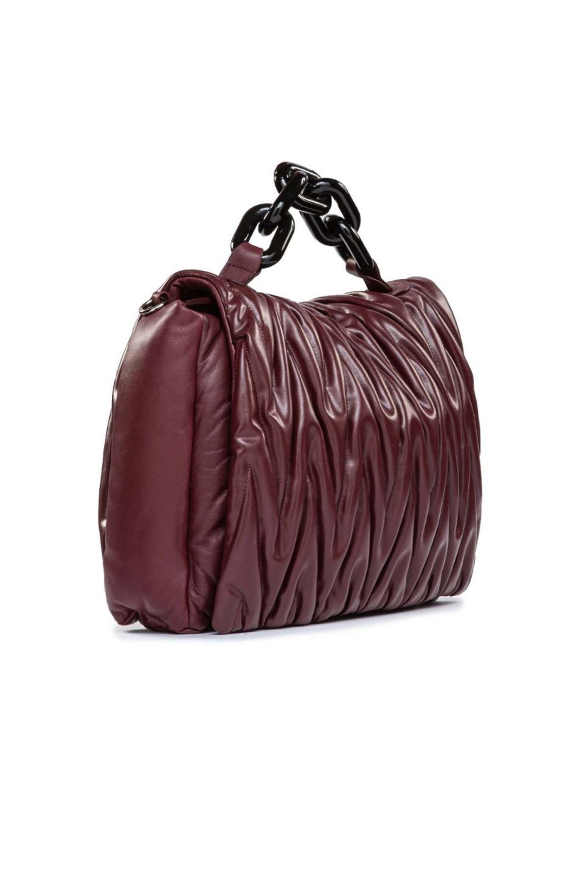 Vic Matie Deri Büzgülü El Çantası-Libas Trendy Fashion Store