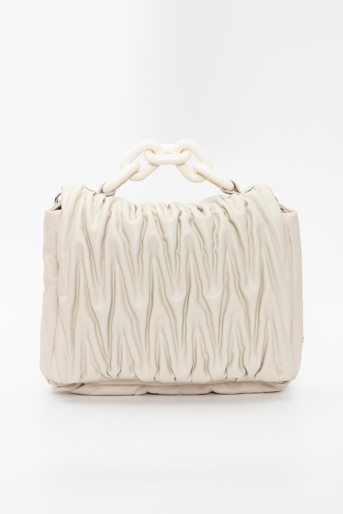 Vic Matie Deri Büzgülü El Çantası-Libas Trendy Fashion Store