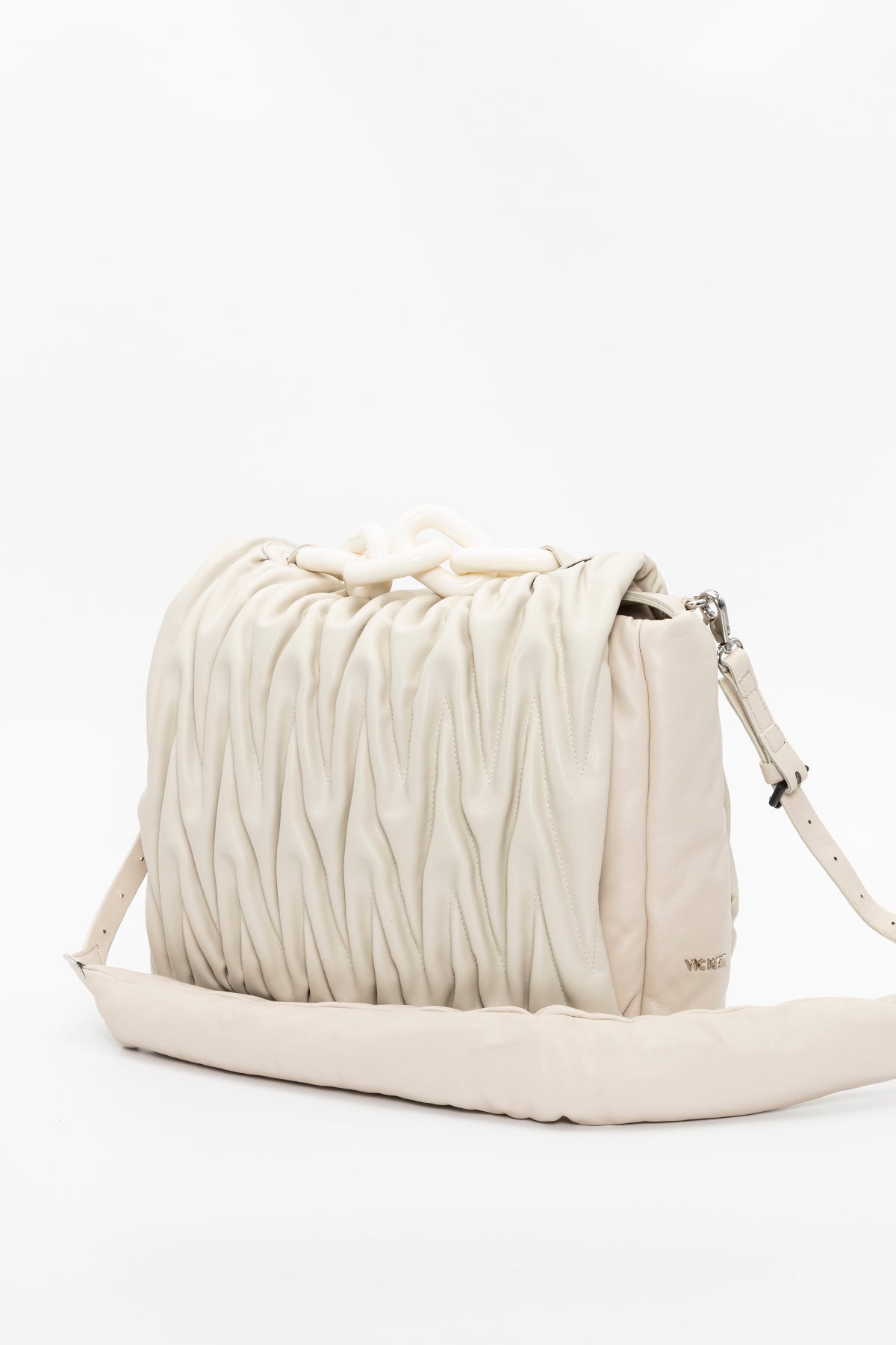 Vic Matie Deri Büzgülü El Çantası-Libas Trendy Fashion Store