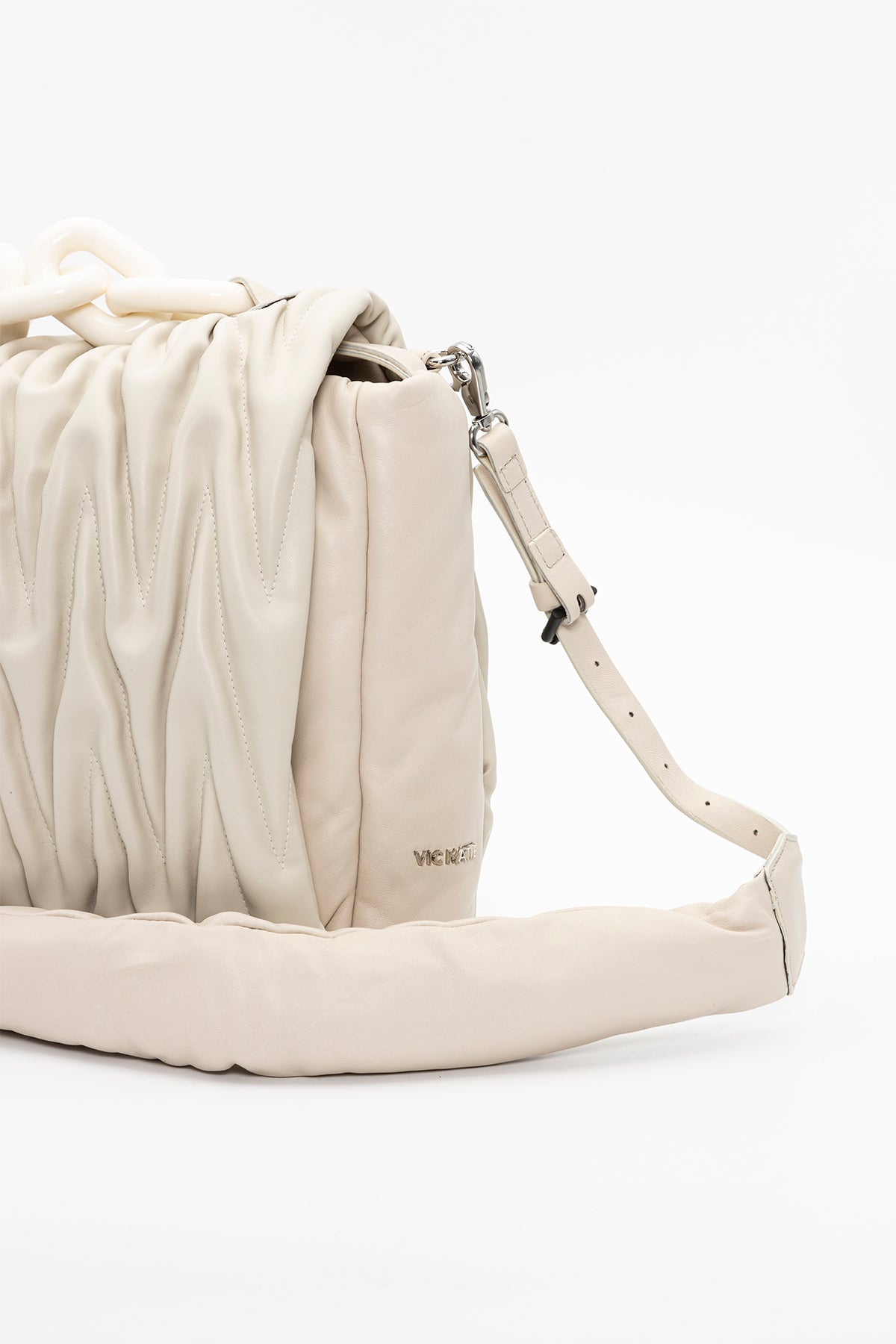 Vic Matie Deri Büzgülü El Çantası-Libas Trendy Fashion Store