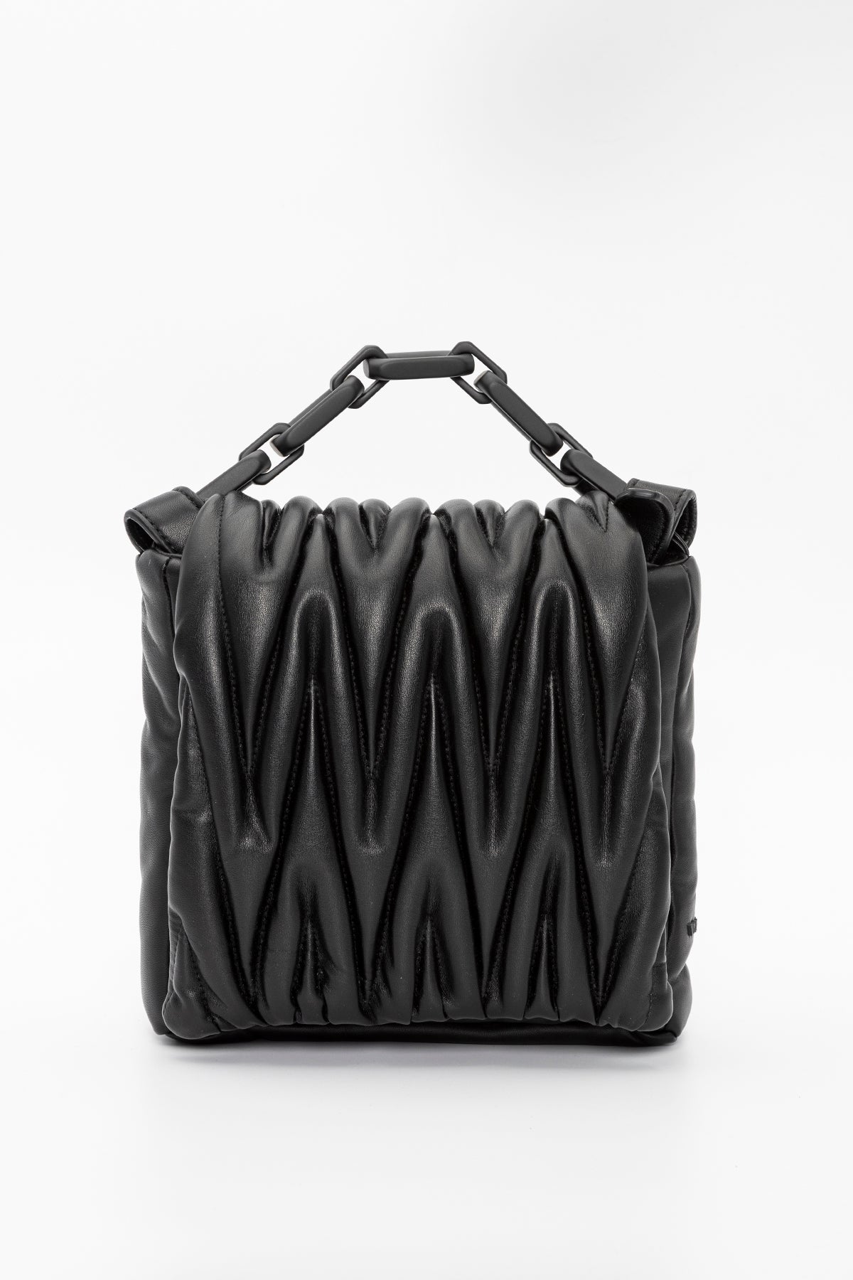 Vic Matie Deri Büzgülü Omuz Çantası-Libas Trendy Fashion Store