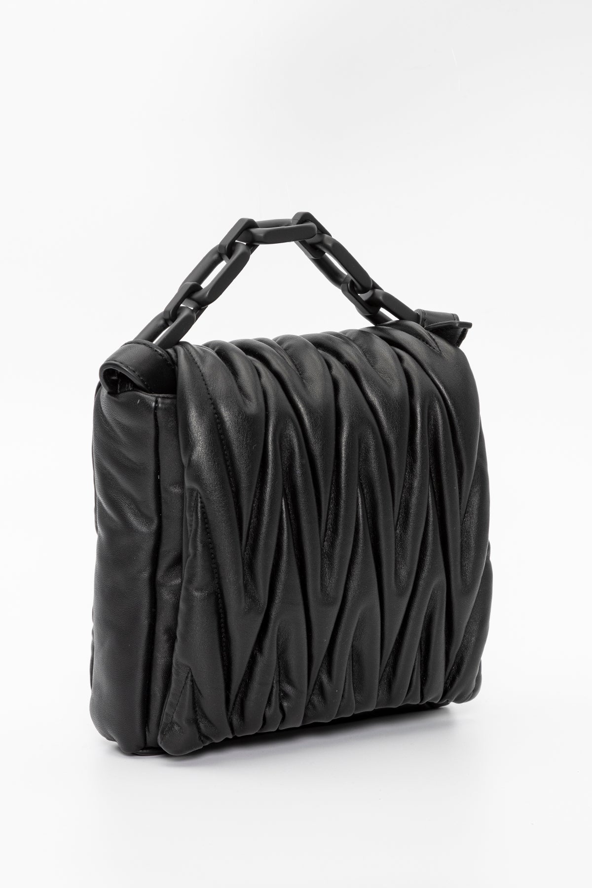 Vic Matie Deri Büzgülü Omuz Çantası-Libas Trendy Fashion Store