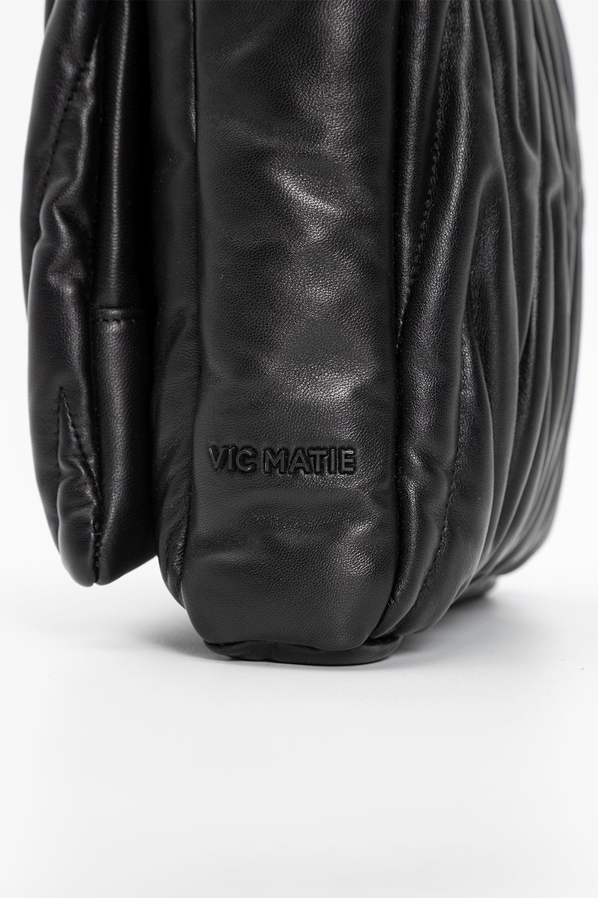 Vic Matie Deri Büzgülü Omuz Çantası-Libas Trendy Fashion Store