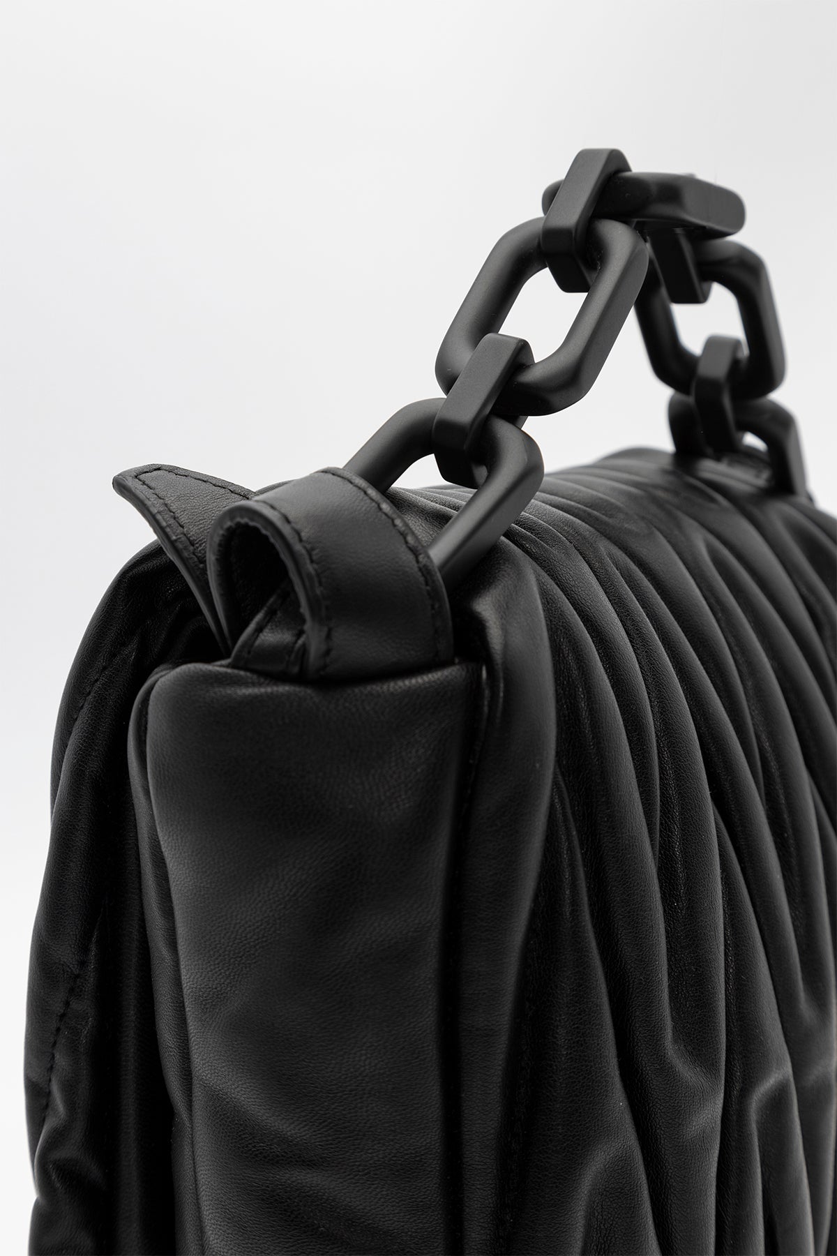 Vic Matie Deri Büzgülü Omuz Çantası-Libas Trendy Fashion Store
