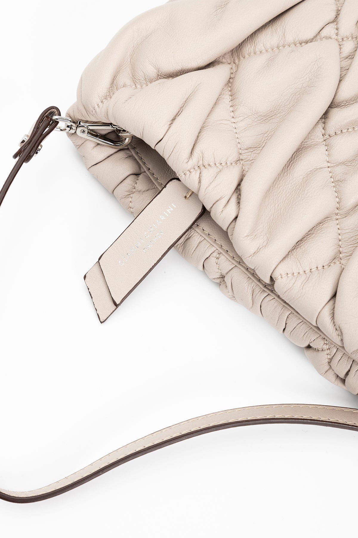 Gianni Chiarini Lory Büzgülü Deri Clutch Çanta-Libas Trendy Fashion Store