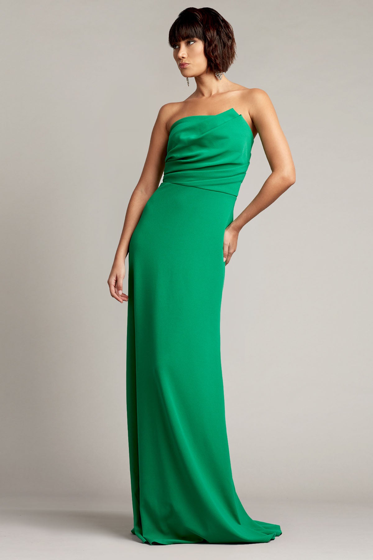 Tadashi Shoji Straplez Maxi Abiye Elbise-Libas Trendy Fashion Store