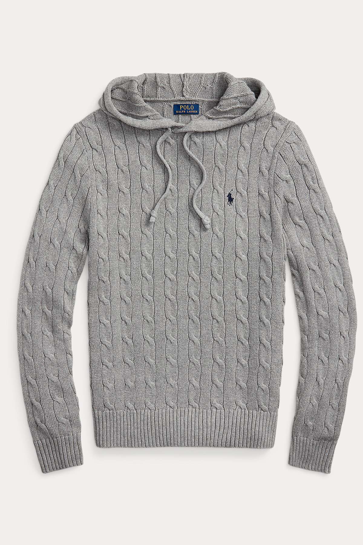 Polo Ralph Lauren Kapüşonlu Saç Örgü Triko-Libas Trendy Fashion Store