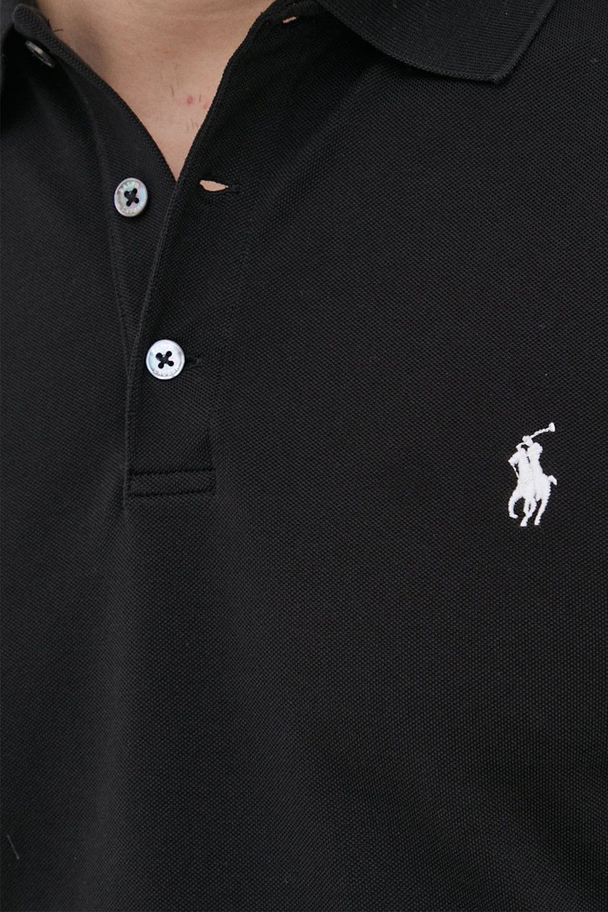 Polo Ralph Lauren Slim Fit Stretch Mesh Polo Yaka Uzun Kollu T-shirt-Libas Trendy Fashion Store