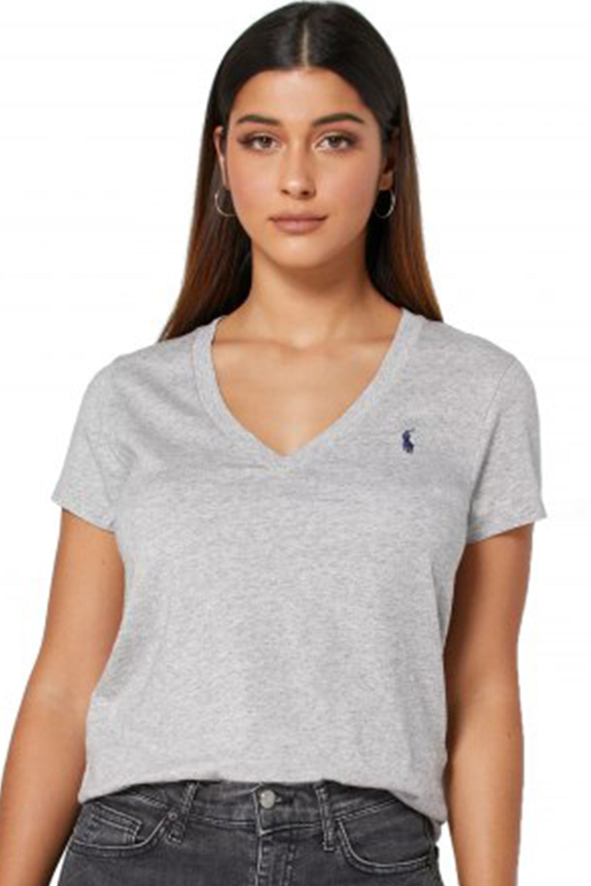 Polo Ralph Lauren Custom Fit V Yaka T-shirt-Libas Trendy Fashion Store