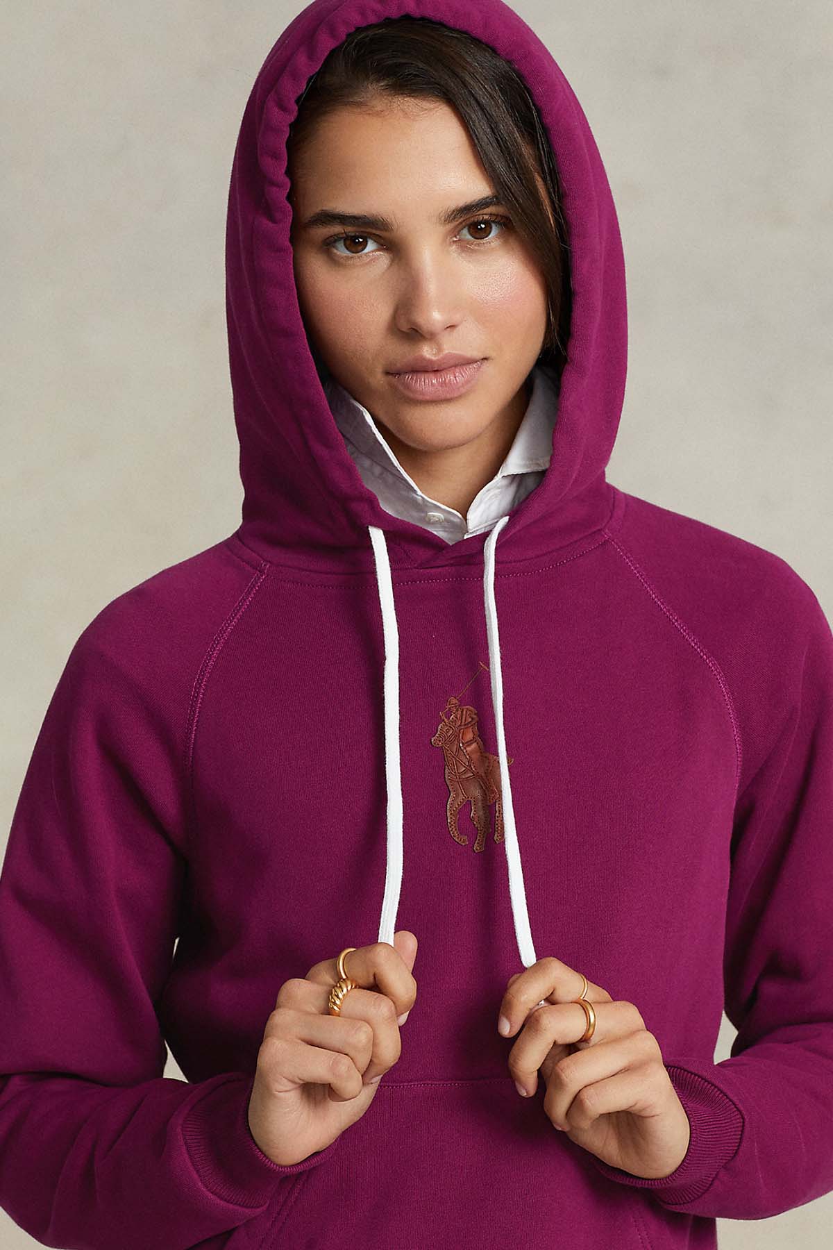 Polo Ralph Lauren Deri Big Pony Logolu Kapüşonlu Sweatshirt-Libas Trendy Fashion Store