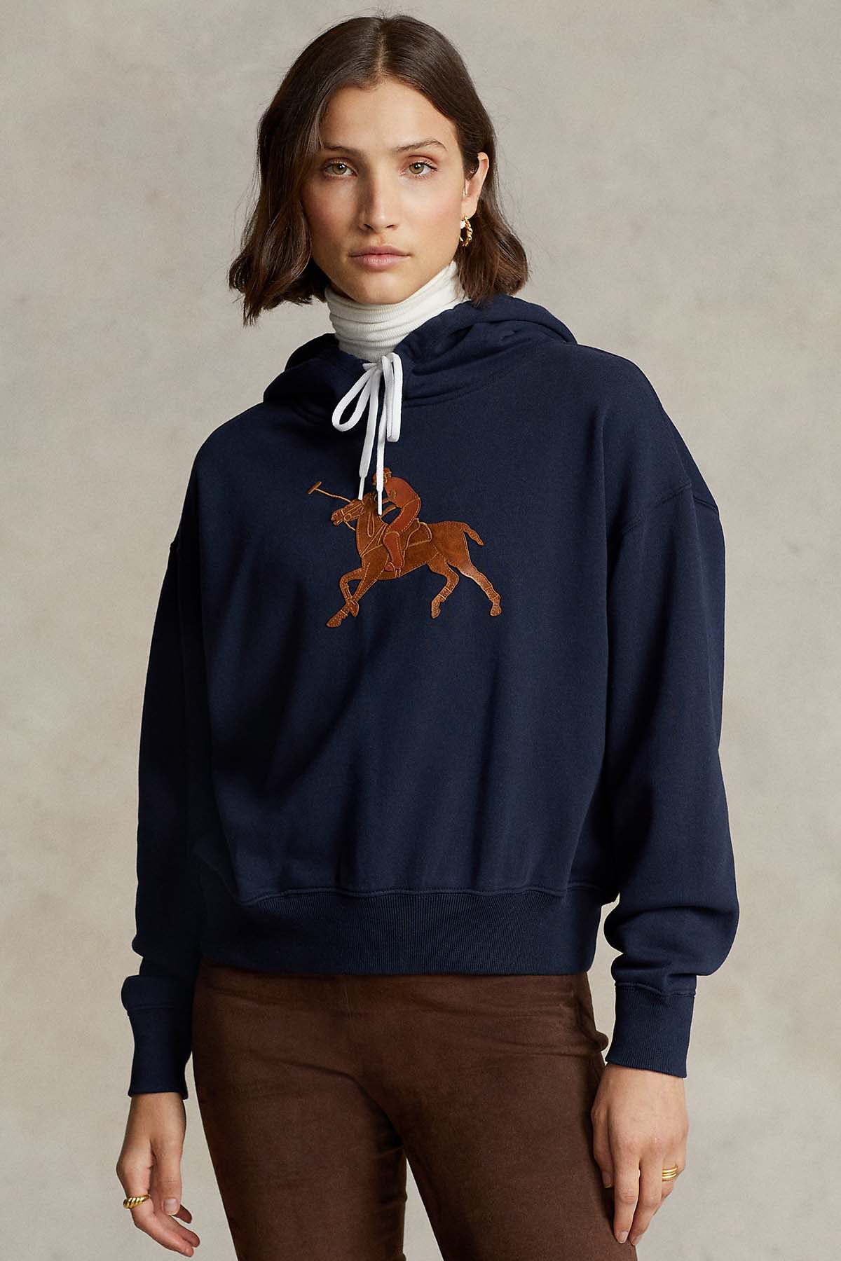 Polo Ralph Lauren Deri Big Pony Logolu Kapüşonlu Sweatshirt-Libas Trendy Fashion Store