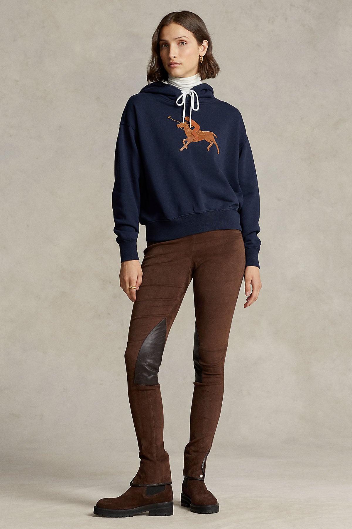 Polo Ralph Lauren Deri Big Pony Logolu Kapüşonlu Sweatshirt-Libas Trendy Fashion Store