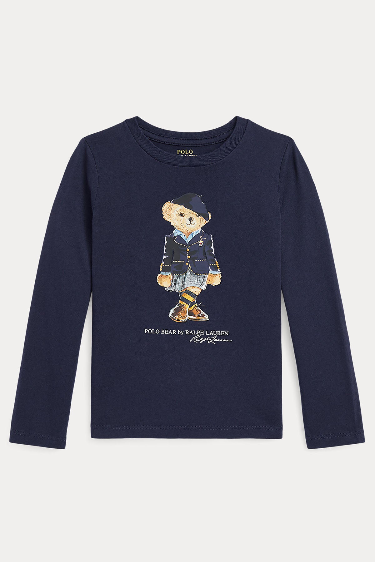 Polo Ralph Lauren Kids 2-4 Yaş Kız Çocuk Polo Bear Uzun Kollu T-shirt-Libas Trendy Fashion Store