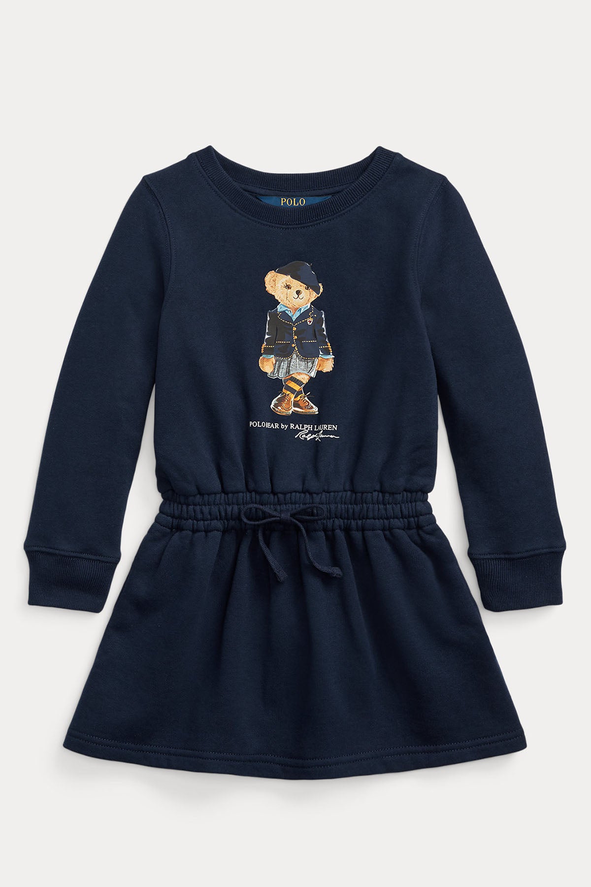 Polo Ralph Lauren Kids 5-6 Yaş Kız Çocuk Polo Bear Sweatshirt Elbise-Libas Trendy Fashion Store