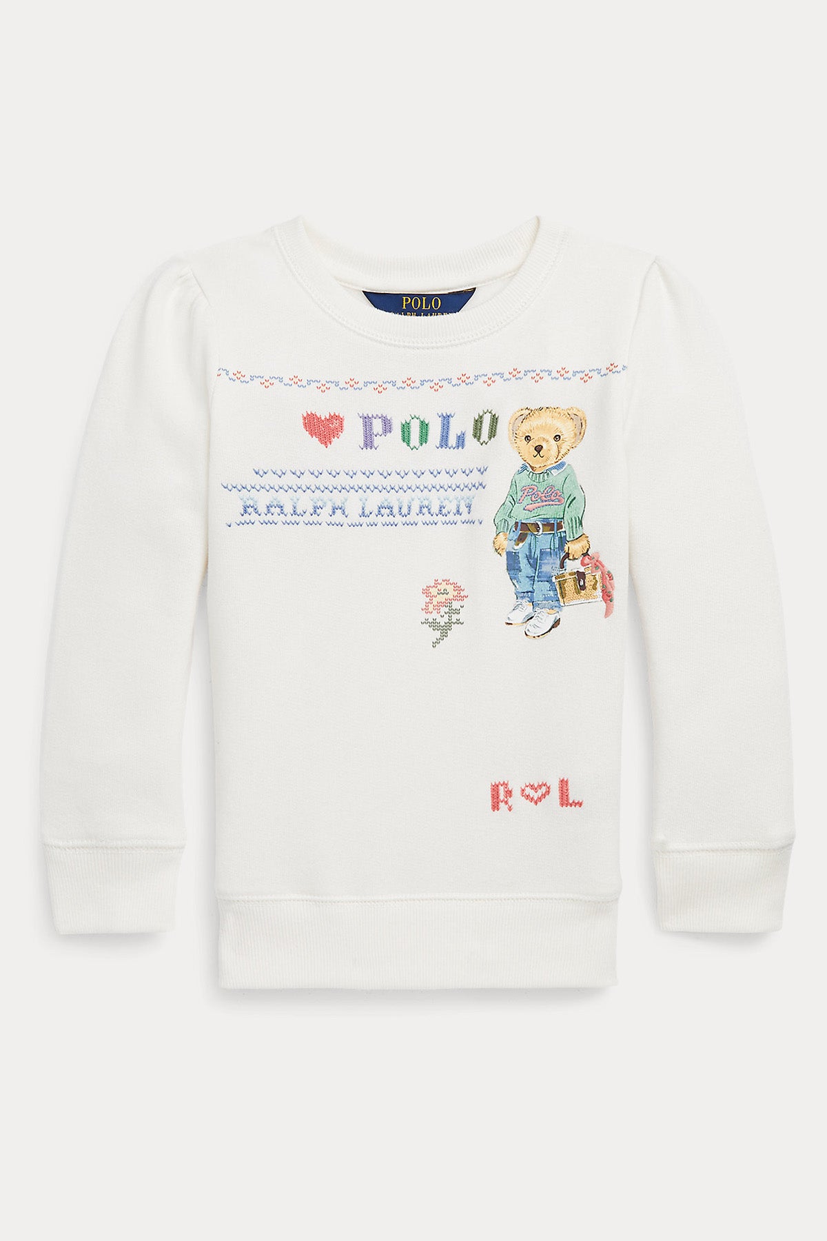 Polo Ralph Lauren Kids 5-6 Yaş Kız Çocuk Polo Bear Sweatshirt-Libas Trendy Fashion Store