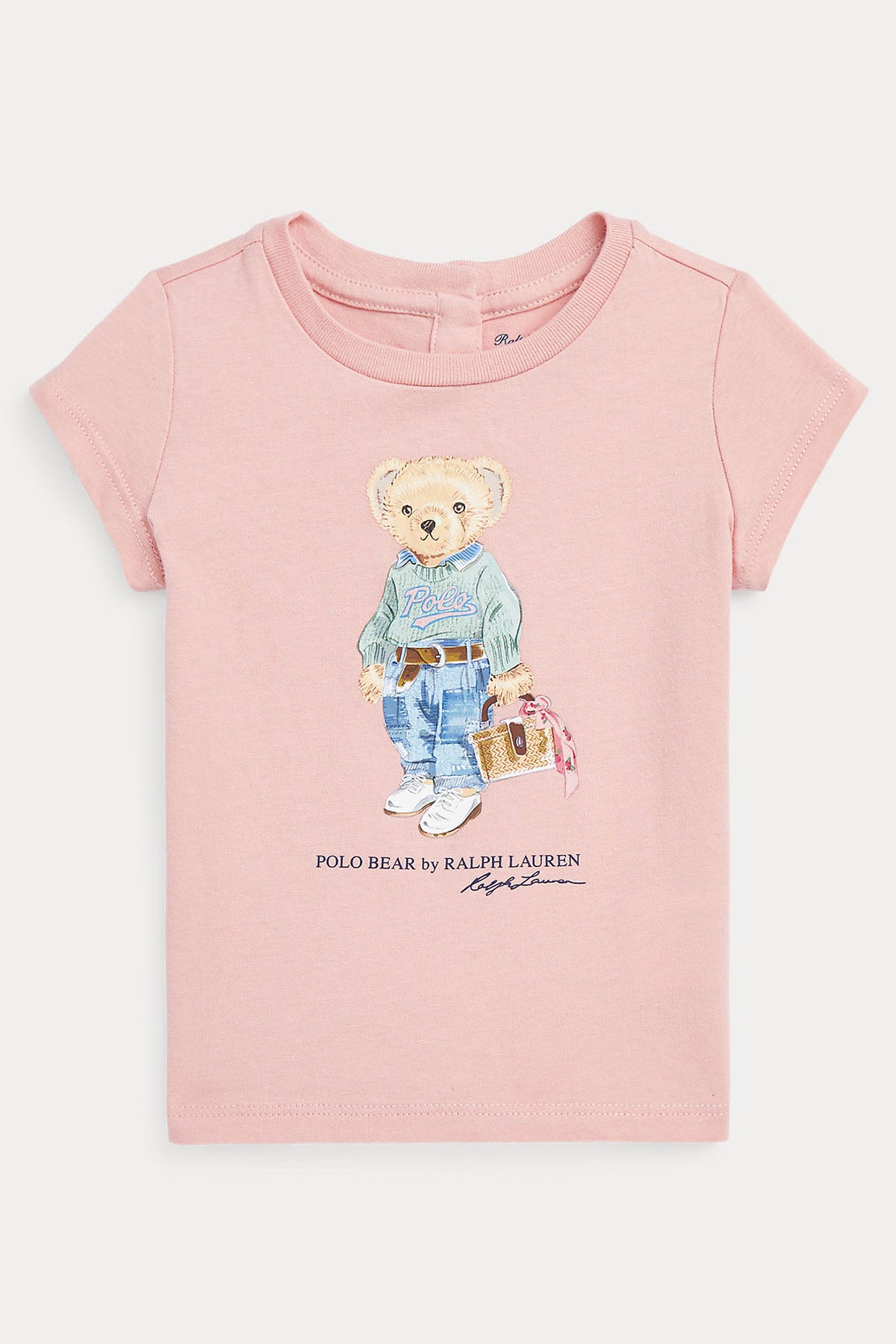 Polo Ralph Lauren Kids 12-18 Aylık Kız Bebek Polo Bear T-shirt-Libas Trendy Fashion Store