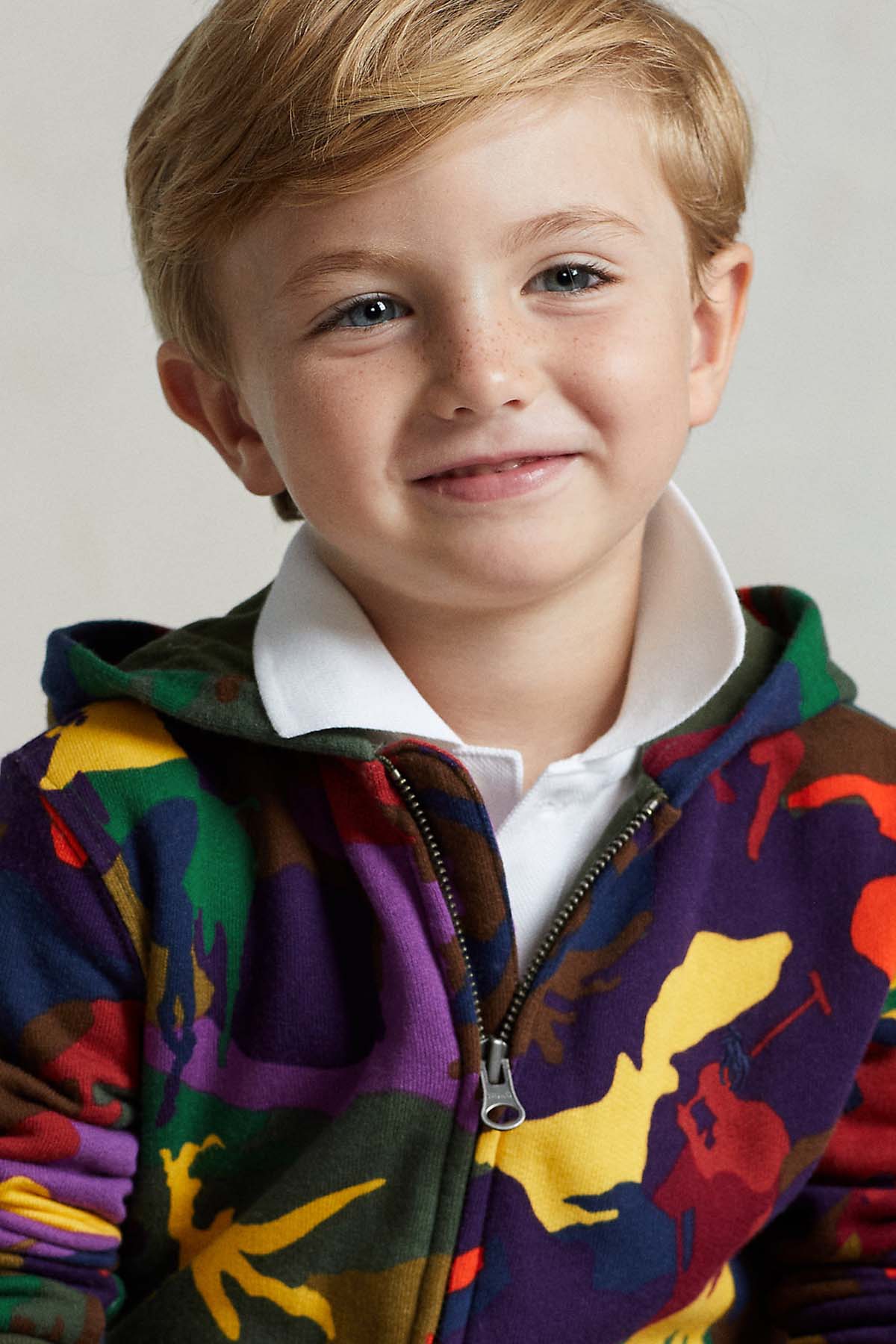 Polo Ralph Lauren Kids 5 Yaş Erkek Çocuk Kamuflaj Desenli Sweatshirt Ceket-Libas Trendy Fashion Store