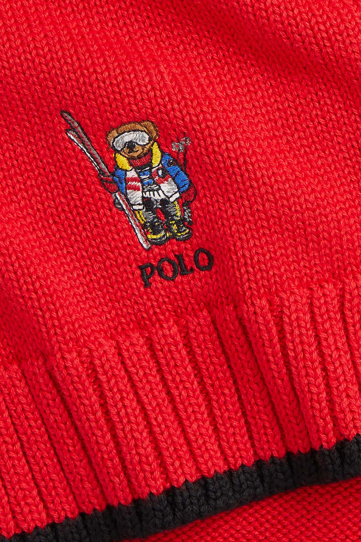Polo Ralph Lauren Kids 4-7 Yaş Unisex Çocuk Polo Bear Örgü Atkı-Libas Trendy Fashion Store