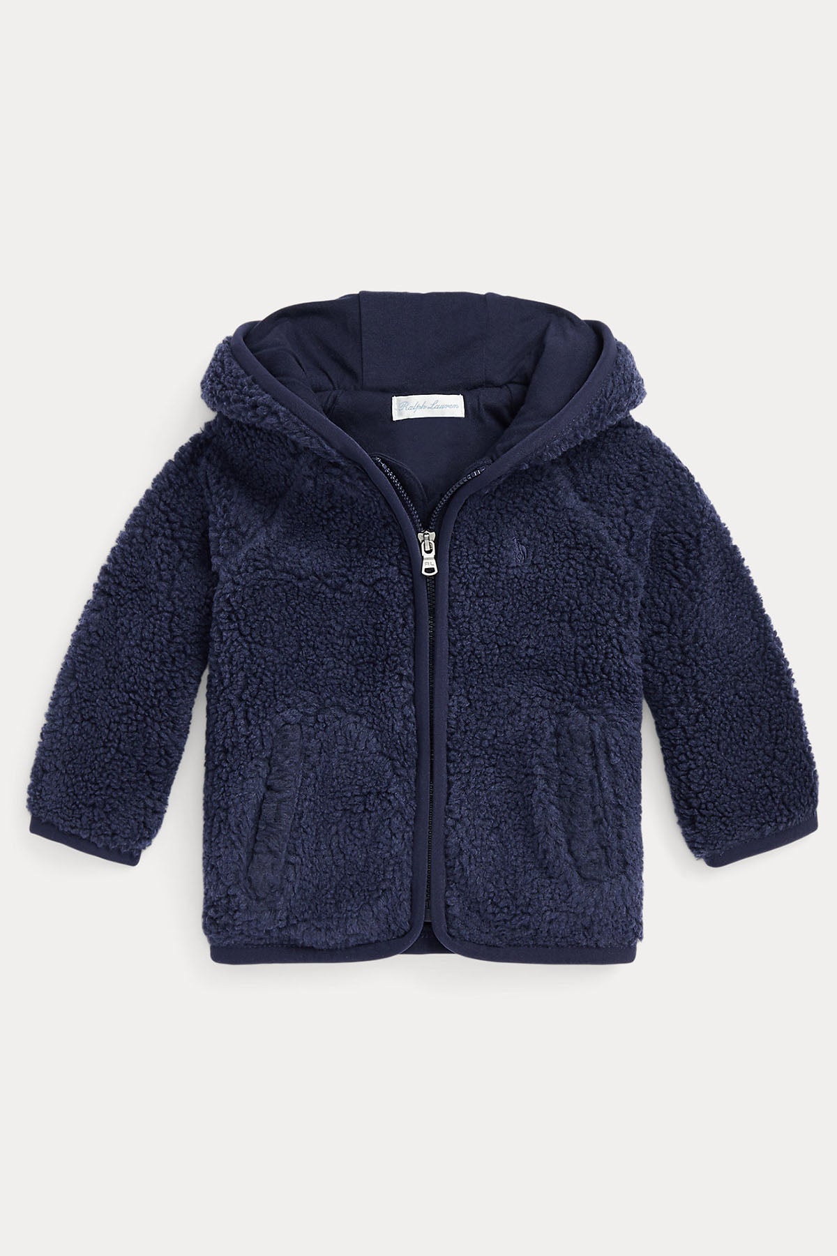 Polo Ralph Lauren Kids 12 Aylık Erkek Bebek Kapüşonlu Peluş Sweatshirt Ceket-Libas Trendy Fashion Store