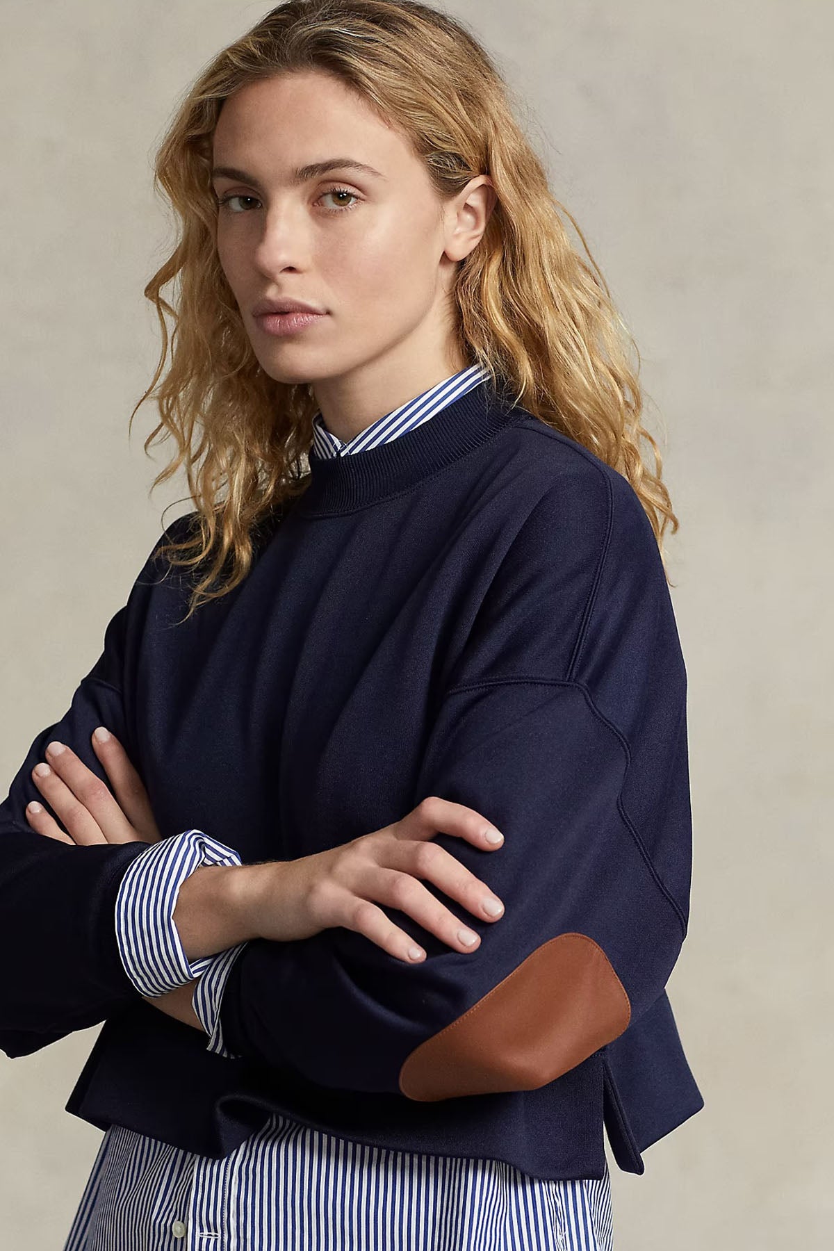 Polo Ralph Lauren Geniş Kesim Crop Sweatshirt-Libas Trendy Fashion Store