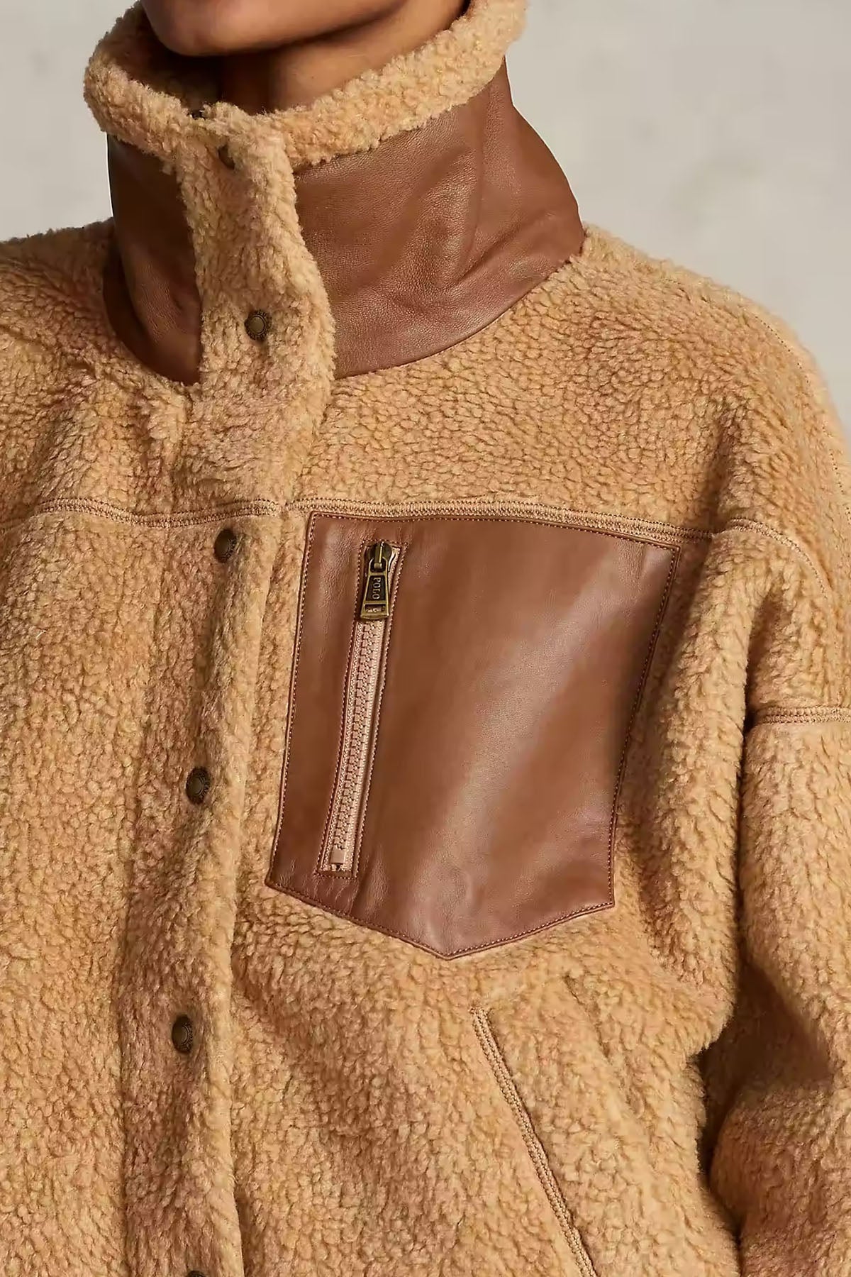 Polo Ralph Lauren Deri Detaylı Polar Ceket-Libas Trendy Fashion Store