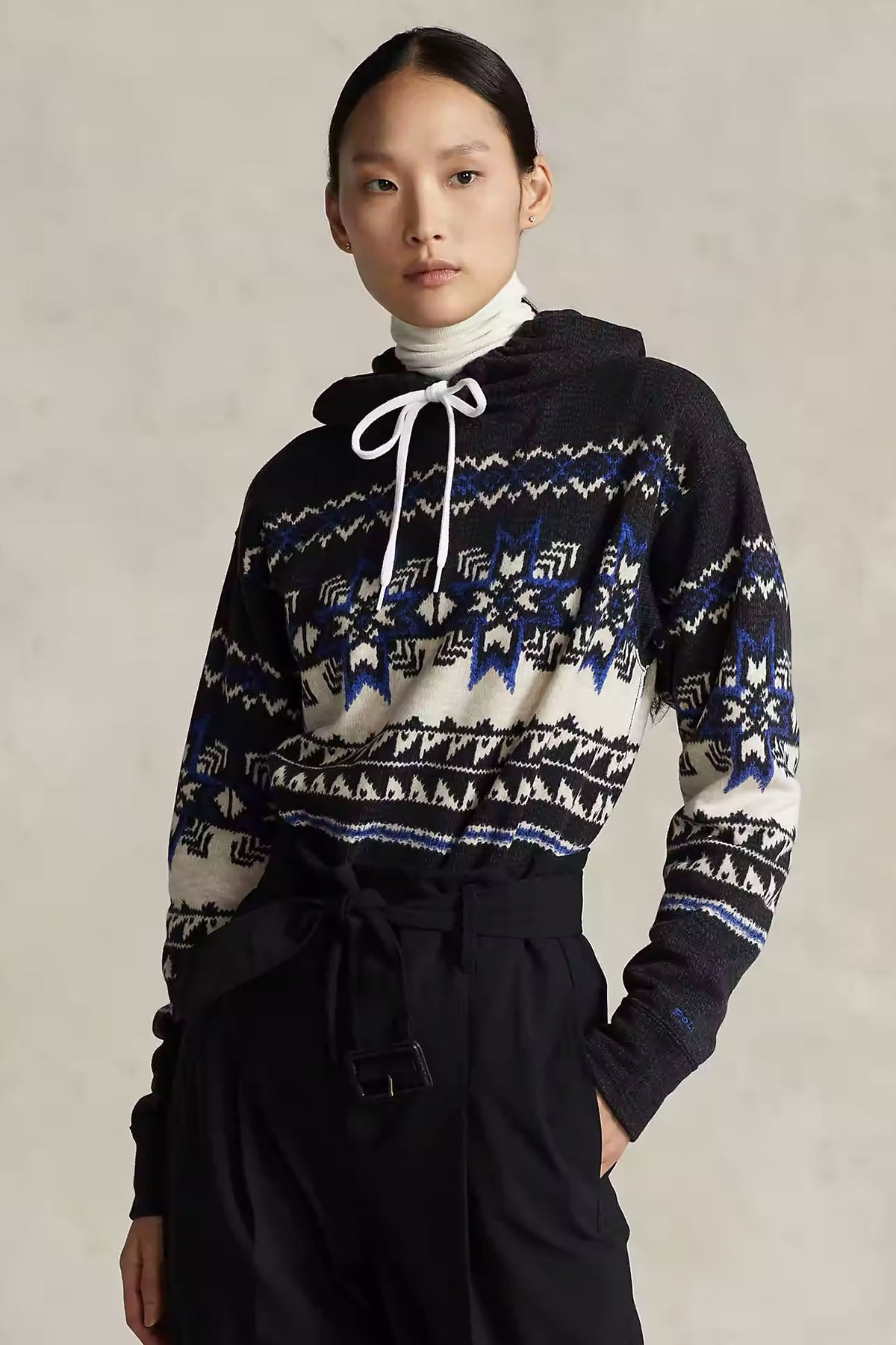Polo Ralph Lauren Fair Isle Desenli Kapüşonlu Sweatshirt-Libas Trendy Fashion Store