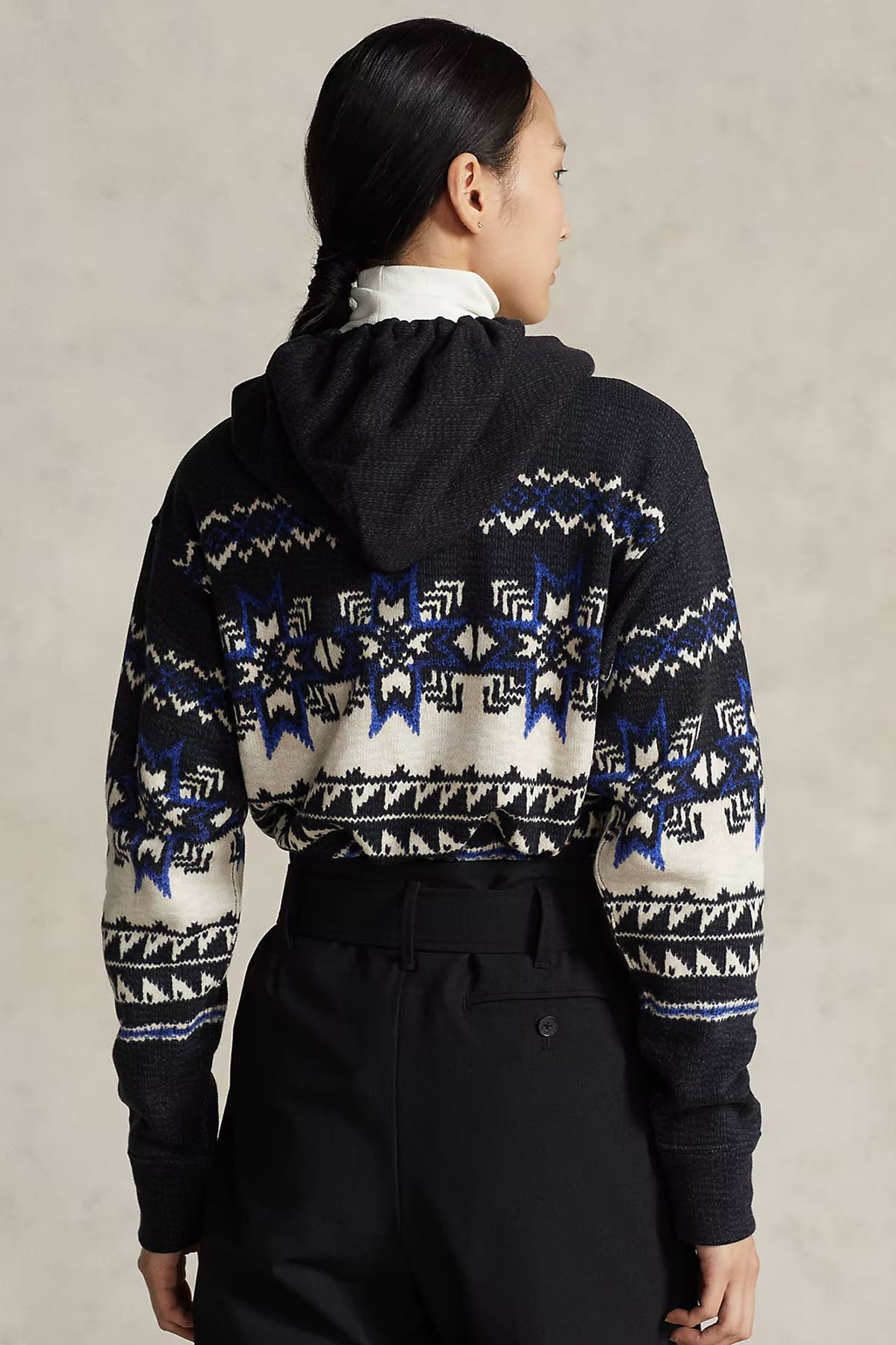 Polo Ralph Lauren Fair Isle Desenli Kapüşonlu Sweatshirt-Libas Trendy Fashion Store