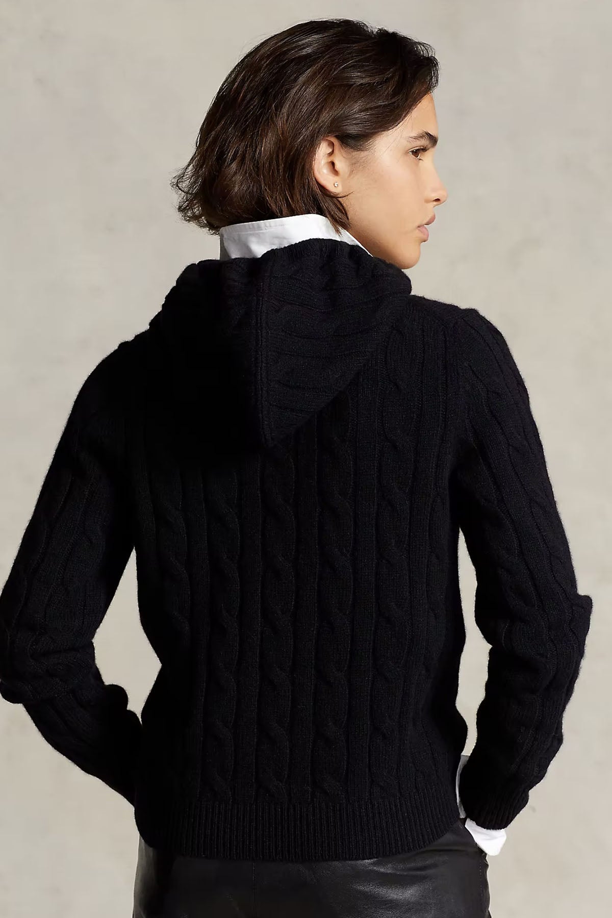 Polo Ralph Lauren Saç Örgü Kapüşonlu Kaşmirli Yün Triko-Libas Trendy Fashion Store