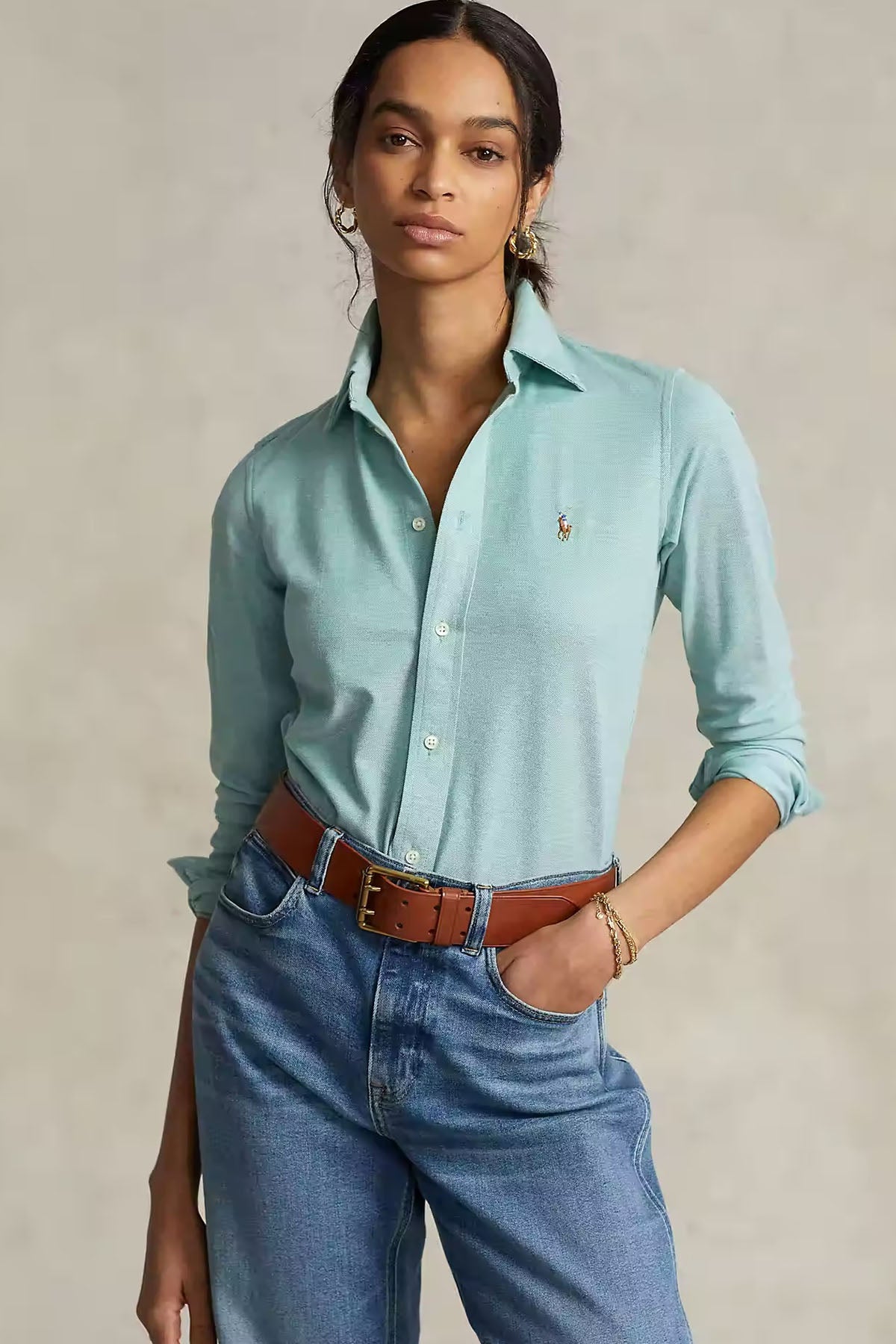 Polo Ralph Lauren Custom Fit Knit Oxford Gömlek-Libas Trendy Fashion Store