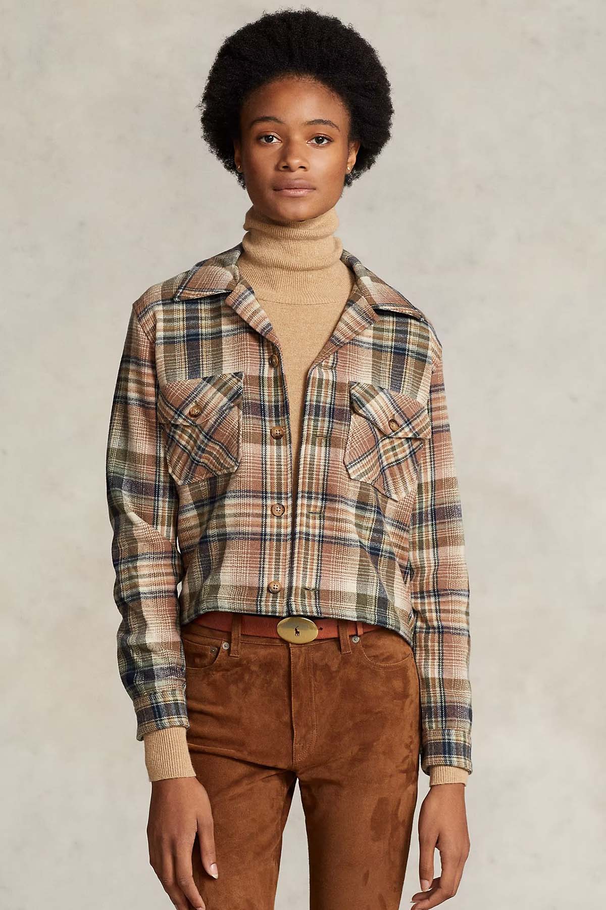 Polo Ralph Lauren Ekose Spor Cepli Yün Gömlek-Libas Trendy Fashion Store