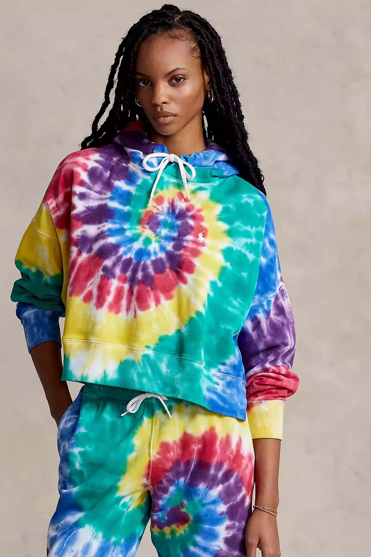 Polo Ralph Lauren Batik Desenli Crop Sweatshirt-Libas Trendy Fashion Store